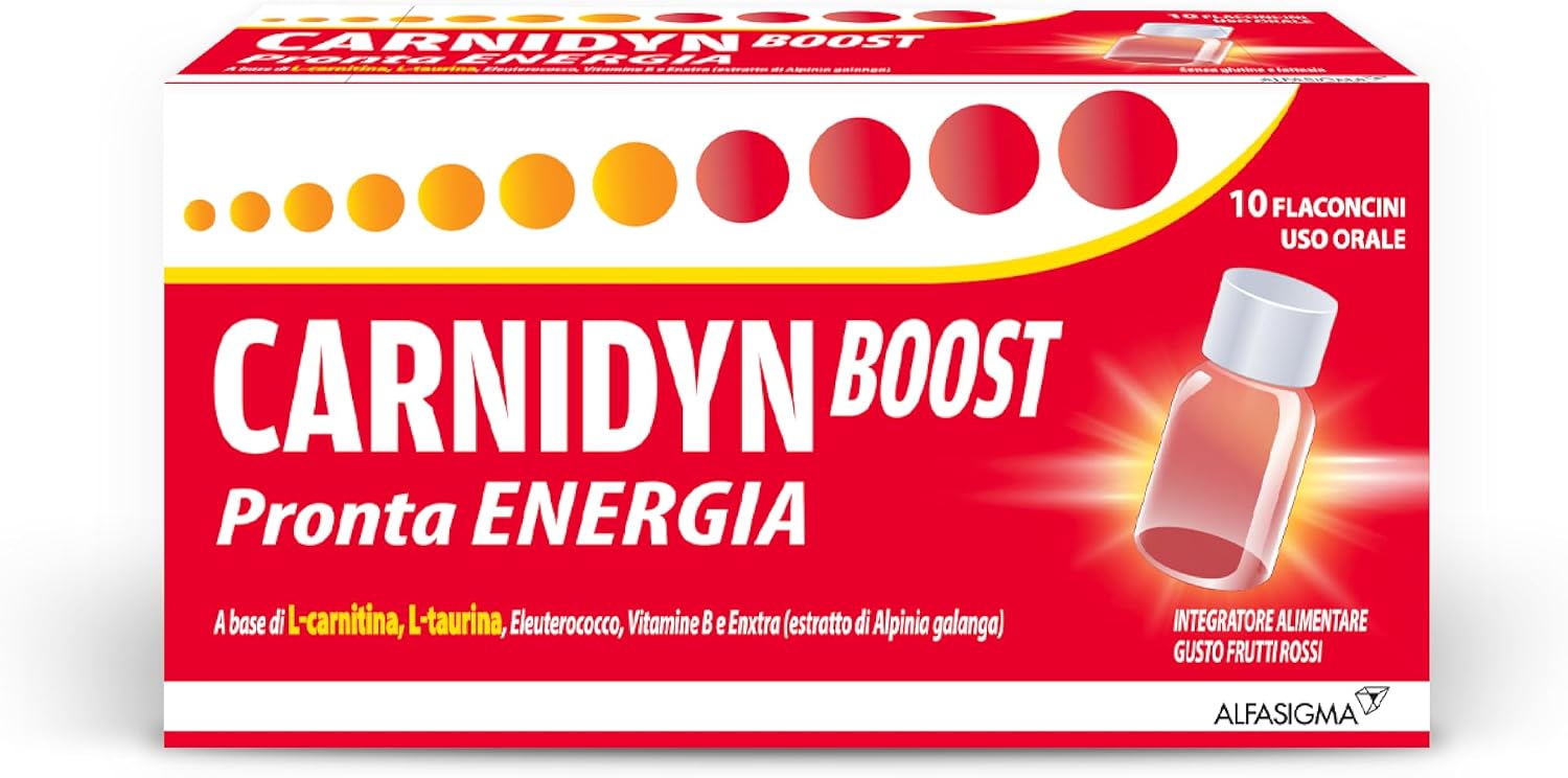 Detalle de Carnidyn Boost: integratore energetico senza caffeina, personalità pratica per una spinta rapida