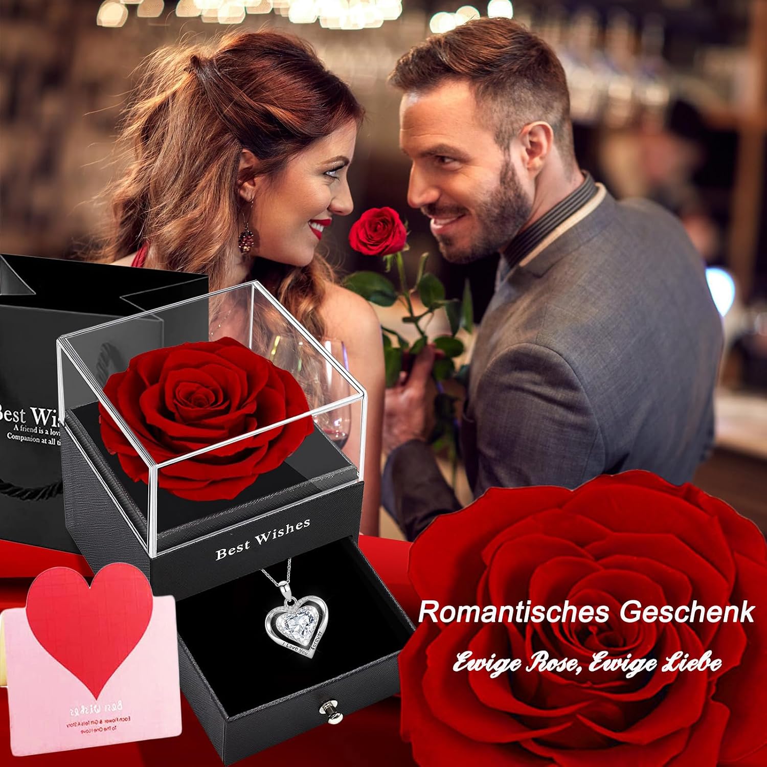 Thumbnail 5 de Willuck Ewige Rose 3â5 Jahre Geschenkbox đč