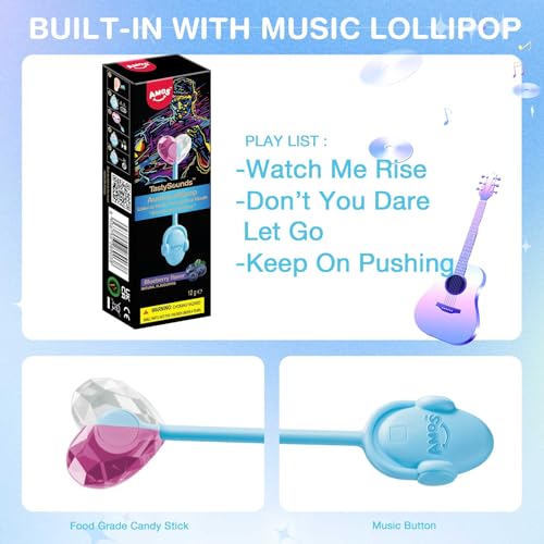 Thumbnail 5 de AMOS Lutscher Audio Lollipop Blaubeere 1 Stück 🍭