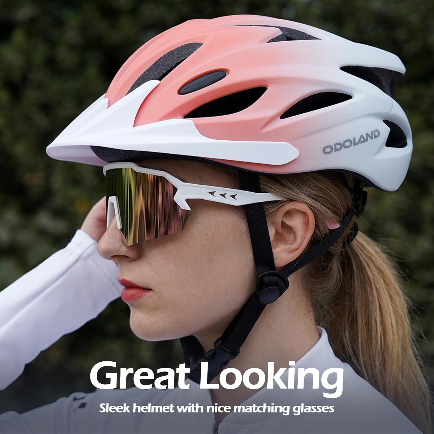 Thumbnail 1 de Odoland Fahrradhelm mit Radbrille Set – verstellbarer Rennrad- und MTB-Helm mit UV400-Schutz