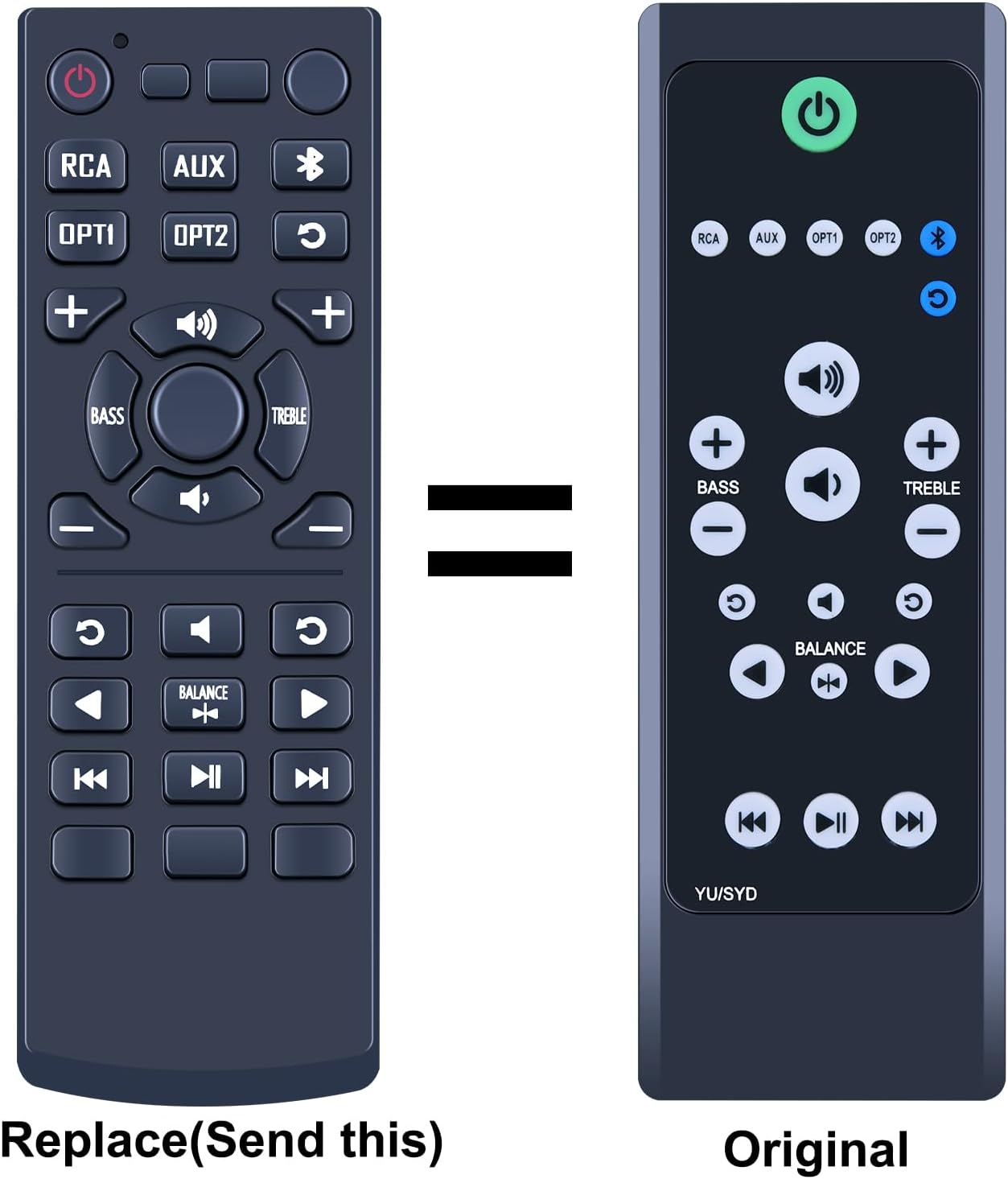 Thumbnail 1 de TCNOUMT New Replacement YU5 Remote Control for Kanto YU3/YU4/YU6 & SYD6 speakers