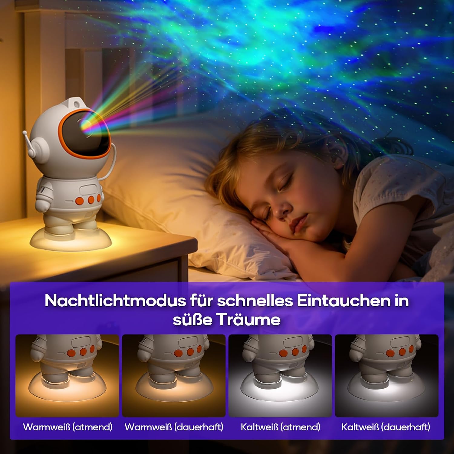 Detalle 1 de Fokky Sternenhimmel Astronaut Projektor 9 Modi đœ