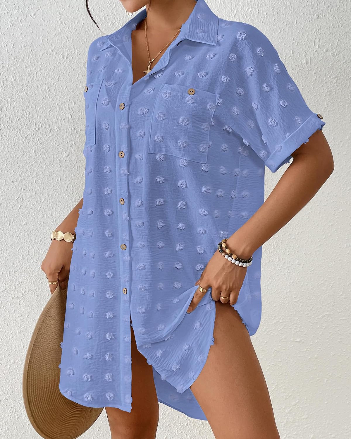 Thumbnail 3 de Bsubseach Swiss Dot Coverup for Women