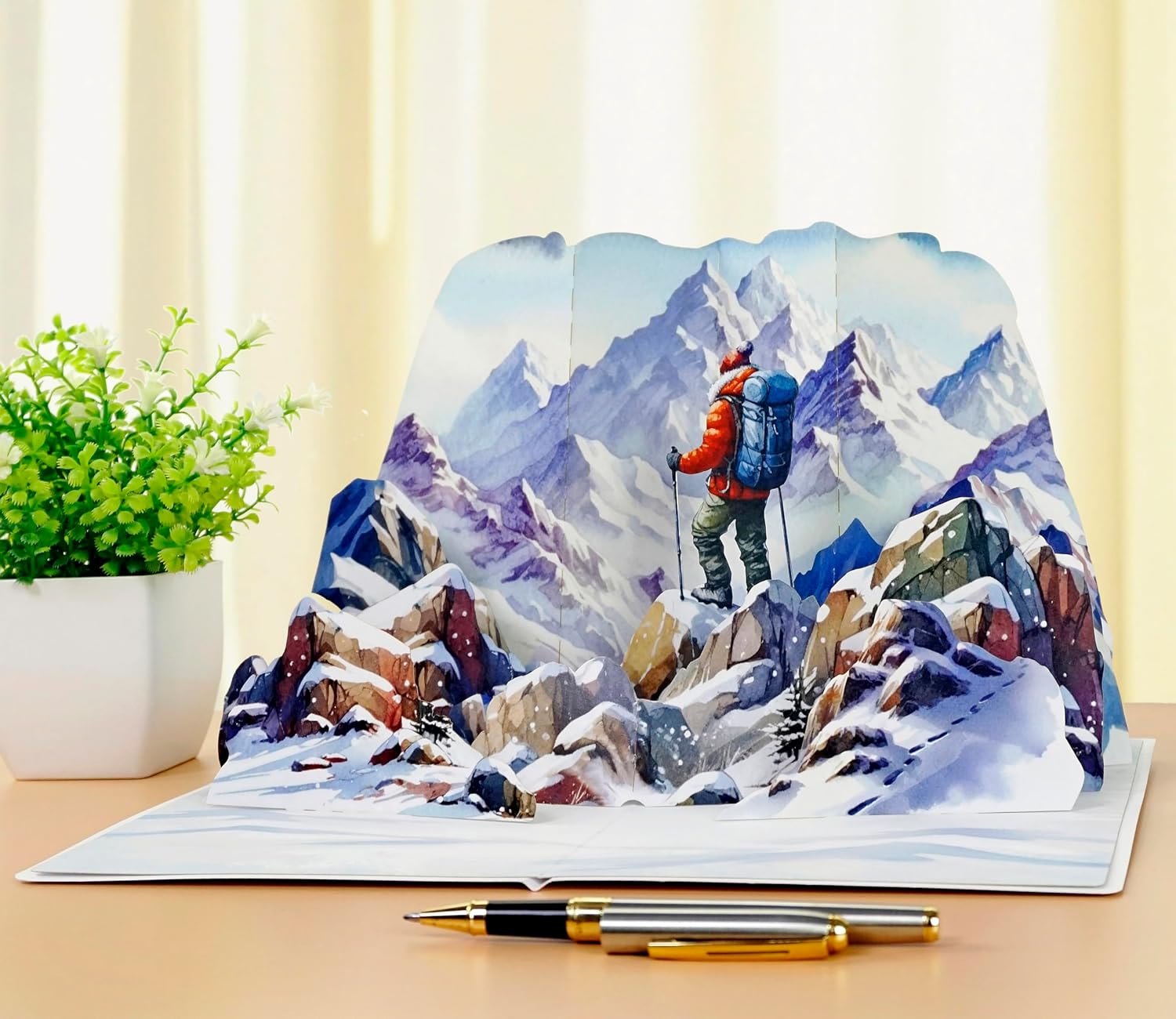 Detalle de CUTPOPUP Das Abenteuer wartet – Geburtstagskarte Rock Climbing, 3D Pop-up