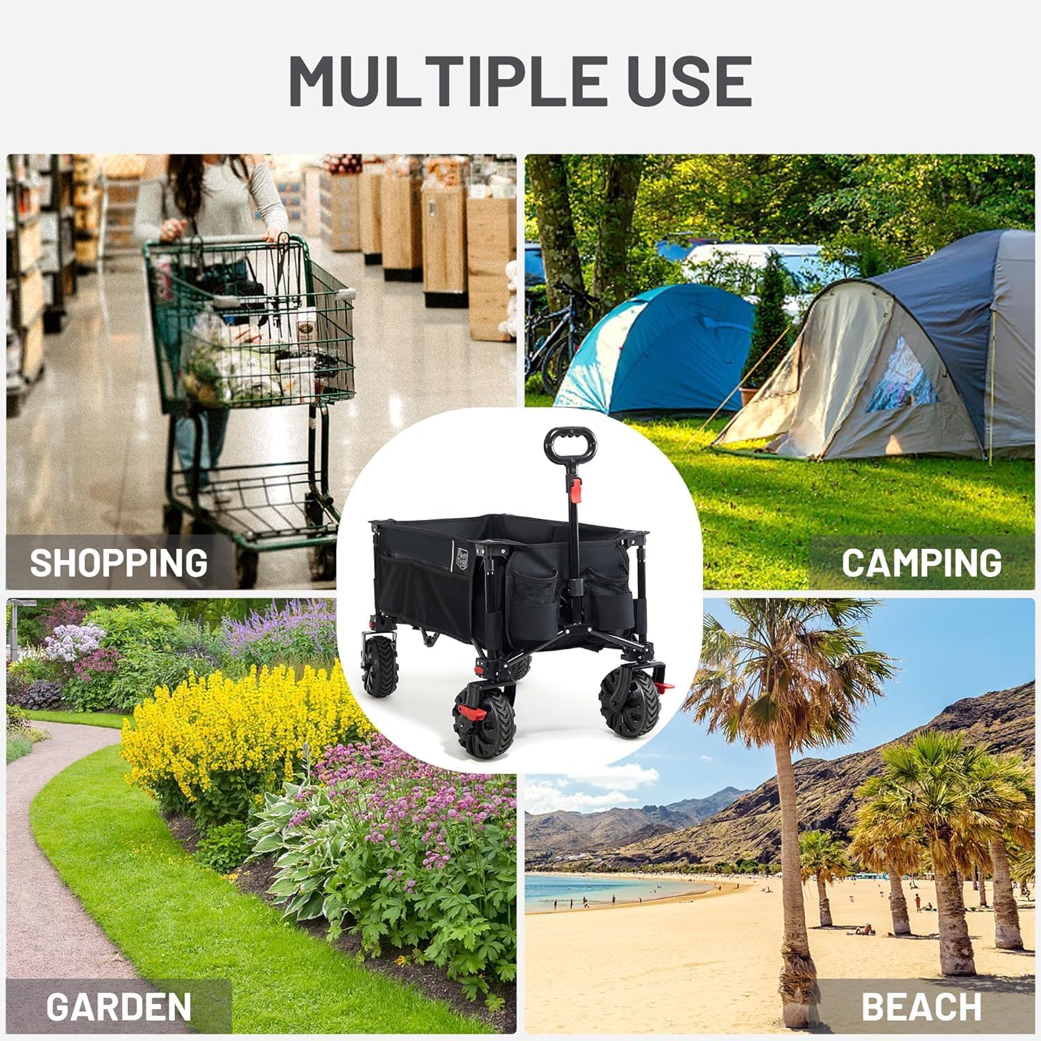 Thumbnail 6 de TIMBER RIDGE Festival Trolley 200L camping cart 🛒