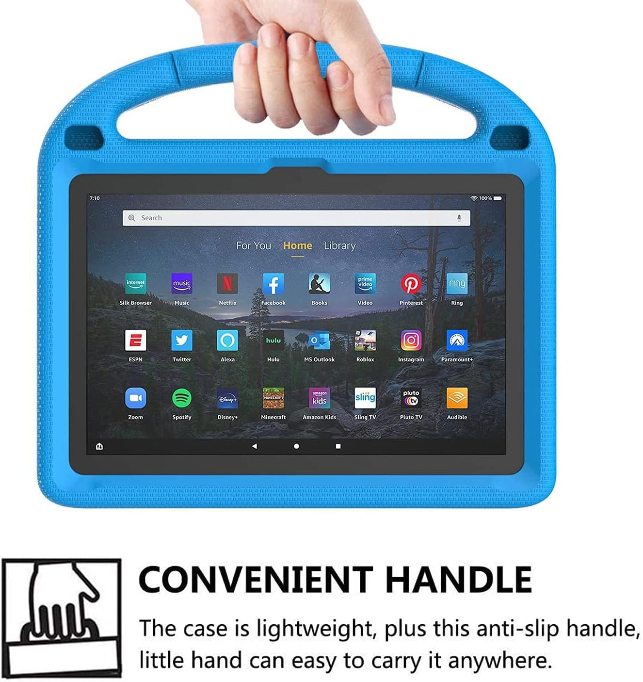 Thumbnail 1 de Kids Case for New Tab 10 Inch (2023 Release) – Blue, Lightweight Shockproof Case with Handle and Kickstand
