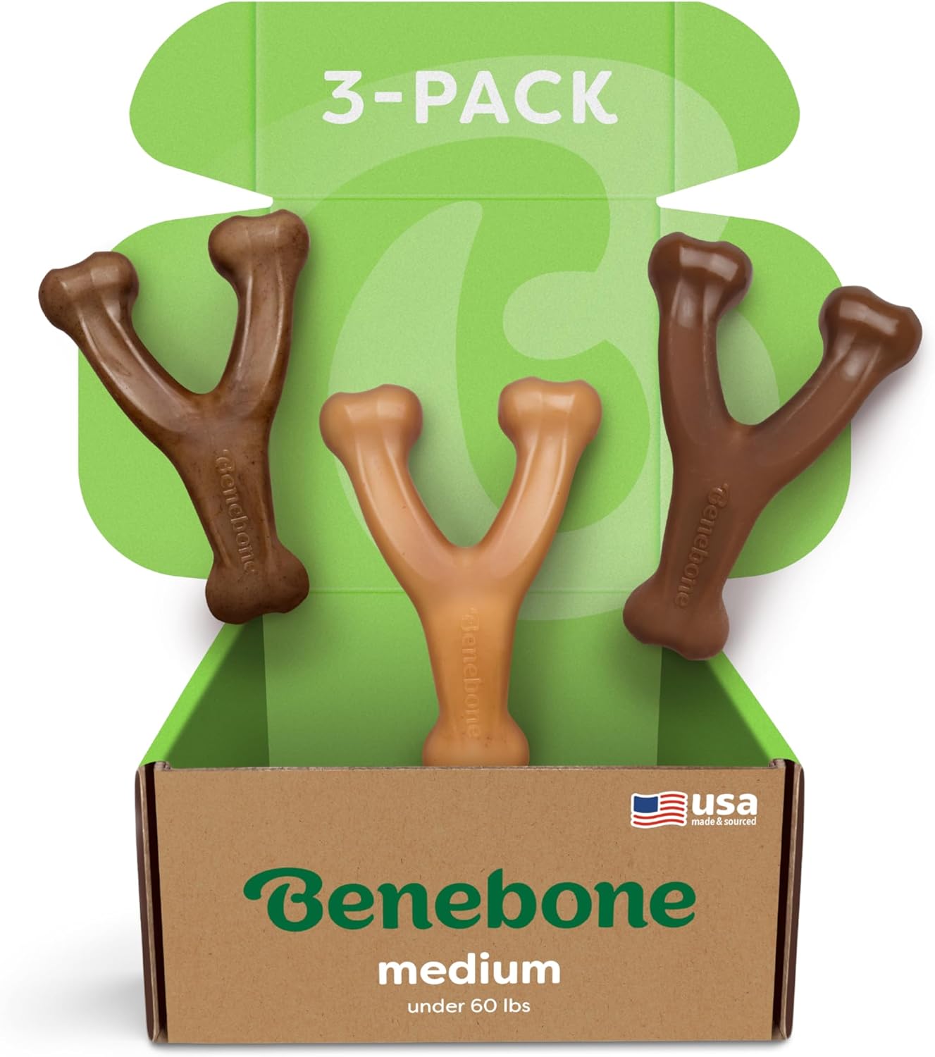Thumbnail 6 de Benebone Wishbone Durable Dog Chew Toy for Aggressive Chewers – Small, Real Bacon Flavor (Made in USA)