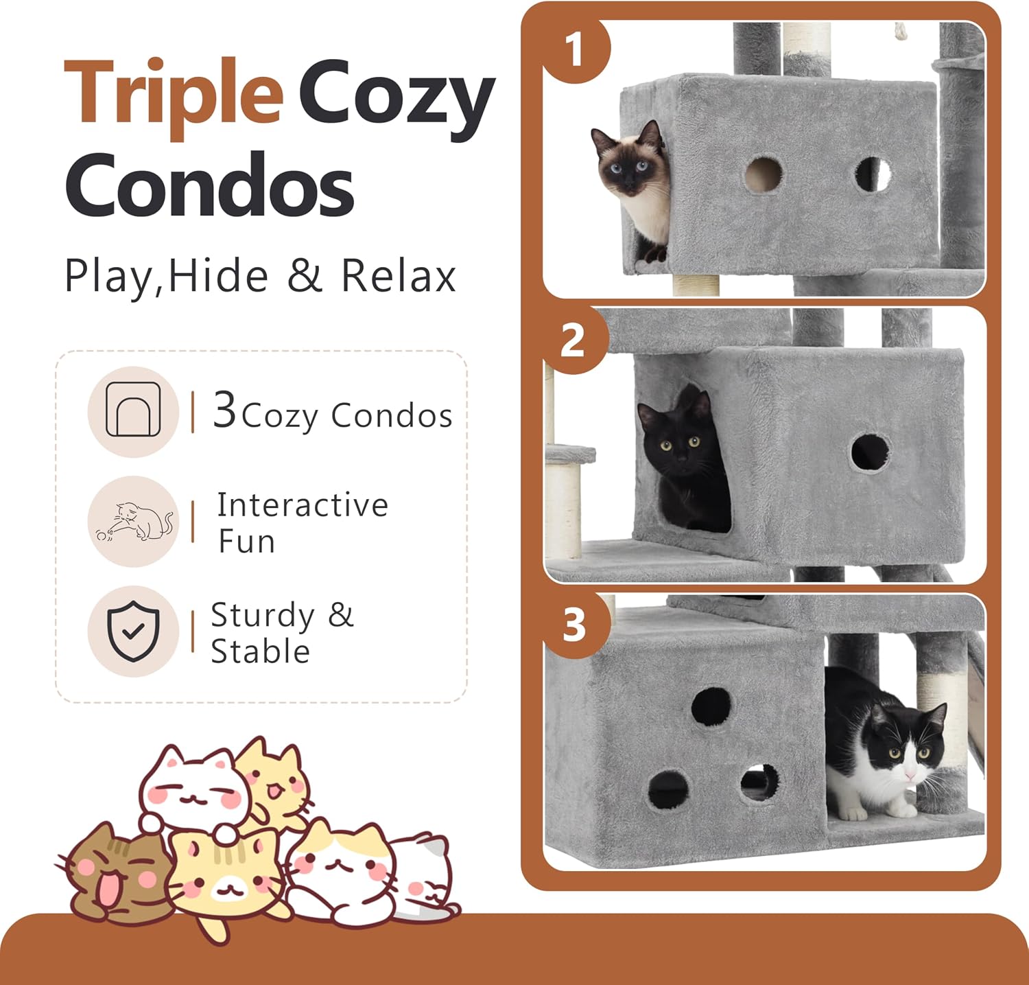 Detalle 2 de Heybly Cat Tree HCT061W