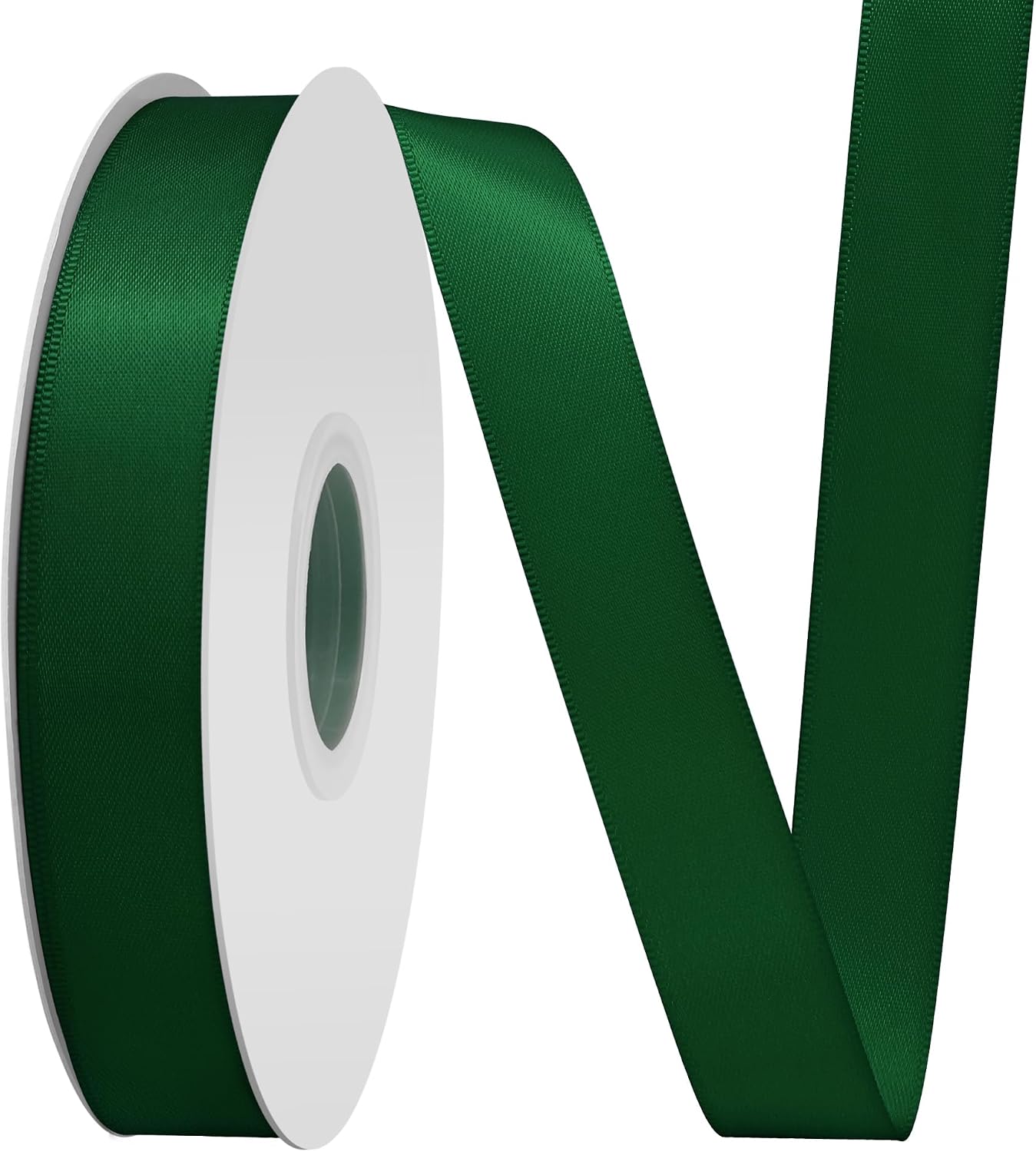Detalle de BVIEAKD Forest Green Double-Faced Satin Ribbon, 3/4 in x 50 Yards