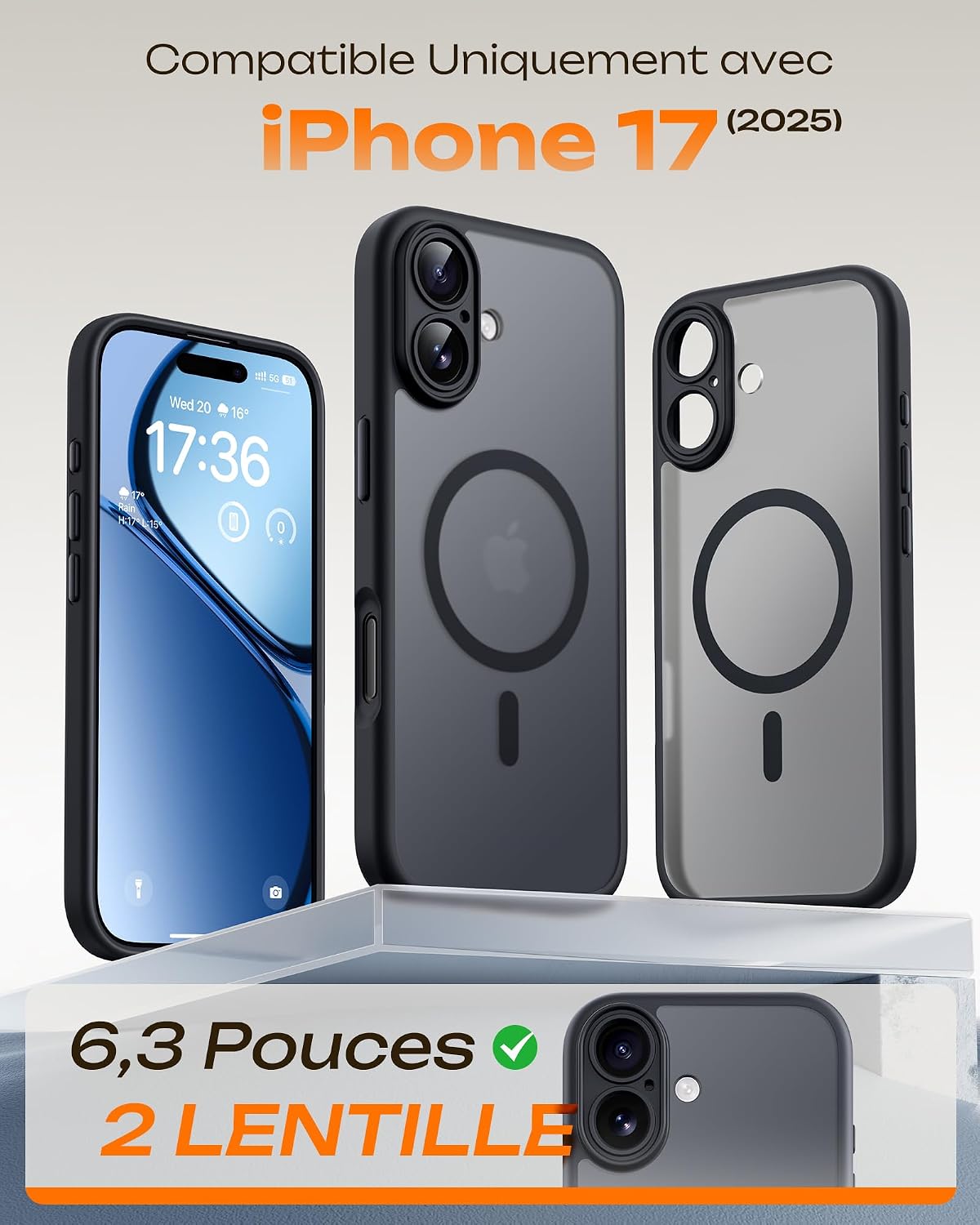 Detalle 2 de TOCOL Coque magnétique iPhone 17 6,3 pouces