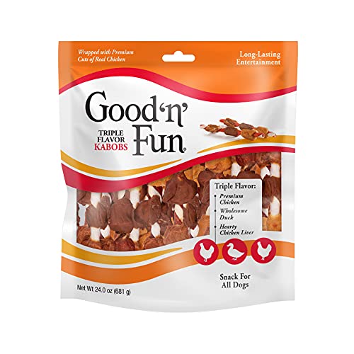 Detalle de Good 'n' Fun Kabobs Long-Lasting Dog Treat Made With Real Protein, 24 oz