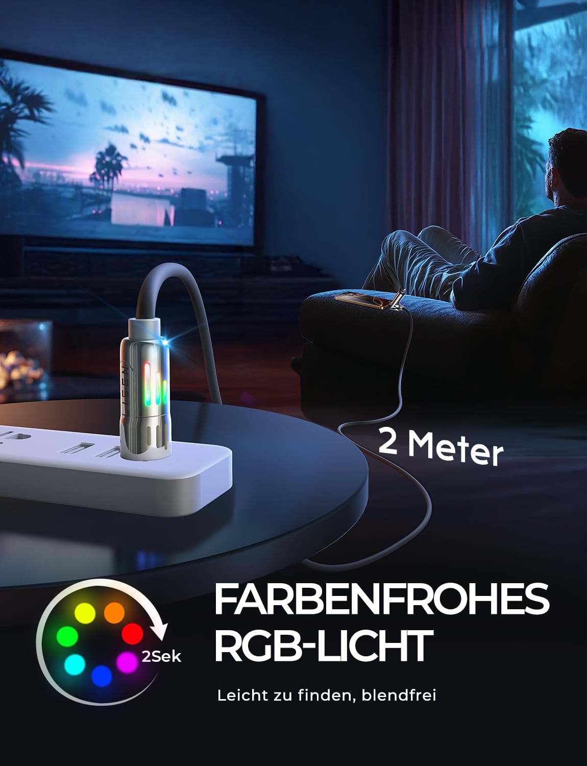 Thumbnail 6 de LISEN 4 in 1 Multi Ladekabel 240W