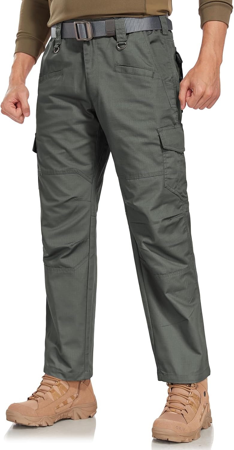Thumbnail 4 de SPOSULEI Men’s Tactical Ripstop Cargo Work Pants with 9 Pockets (Water-Resistant, Breathable)