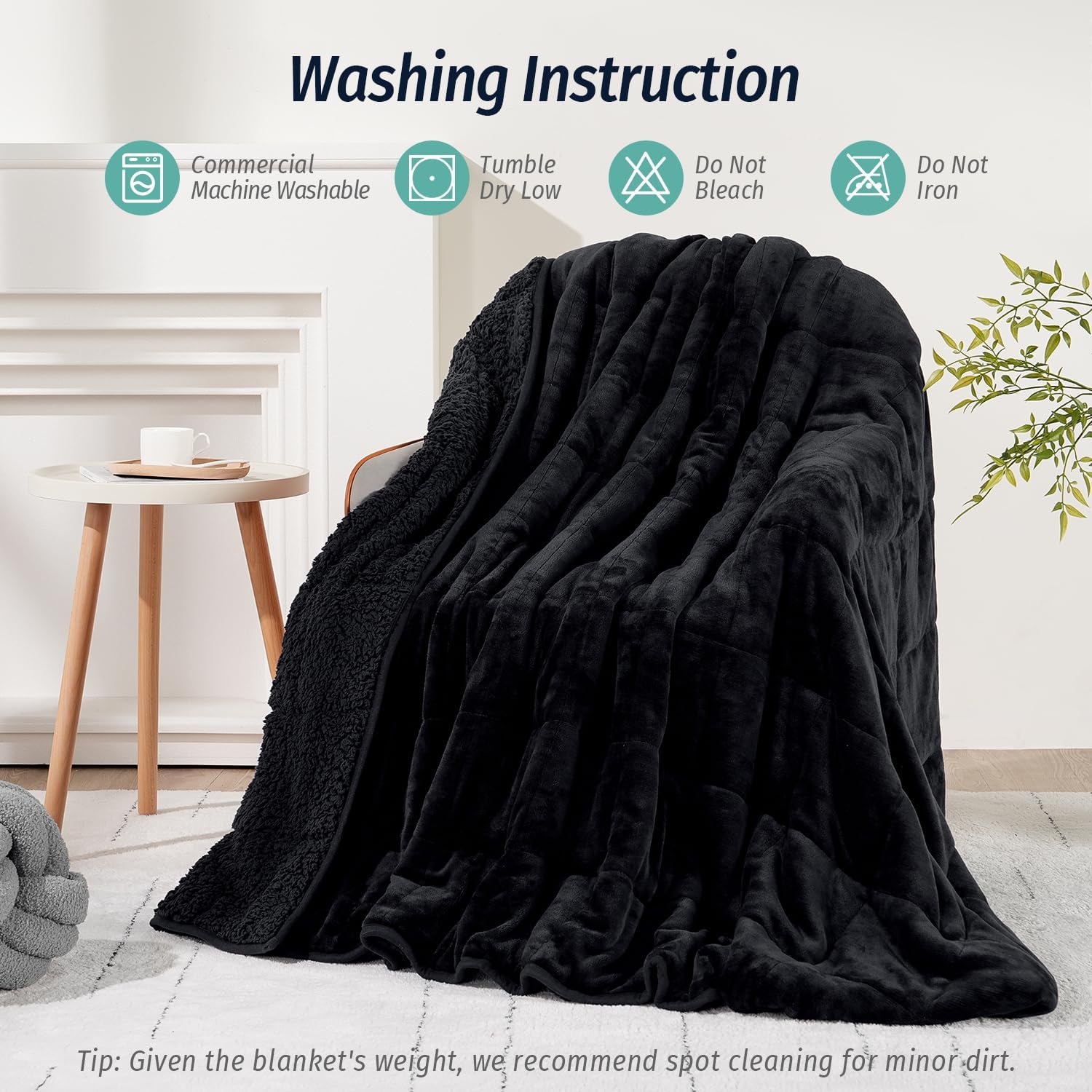 Thumbnail 5 de Wemore Sherpa Fleece Weighted Blanket 15 lbs