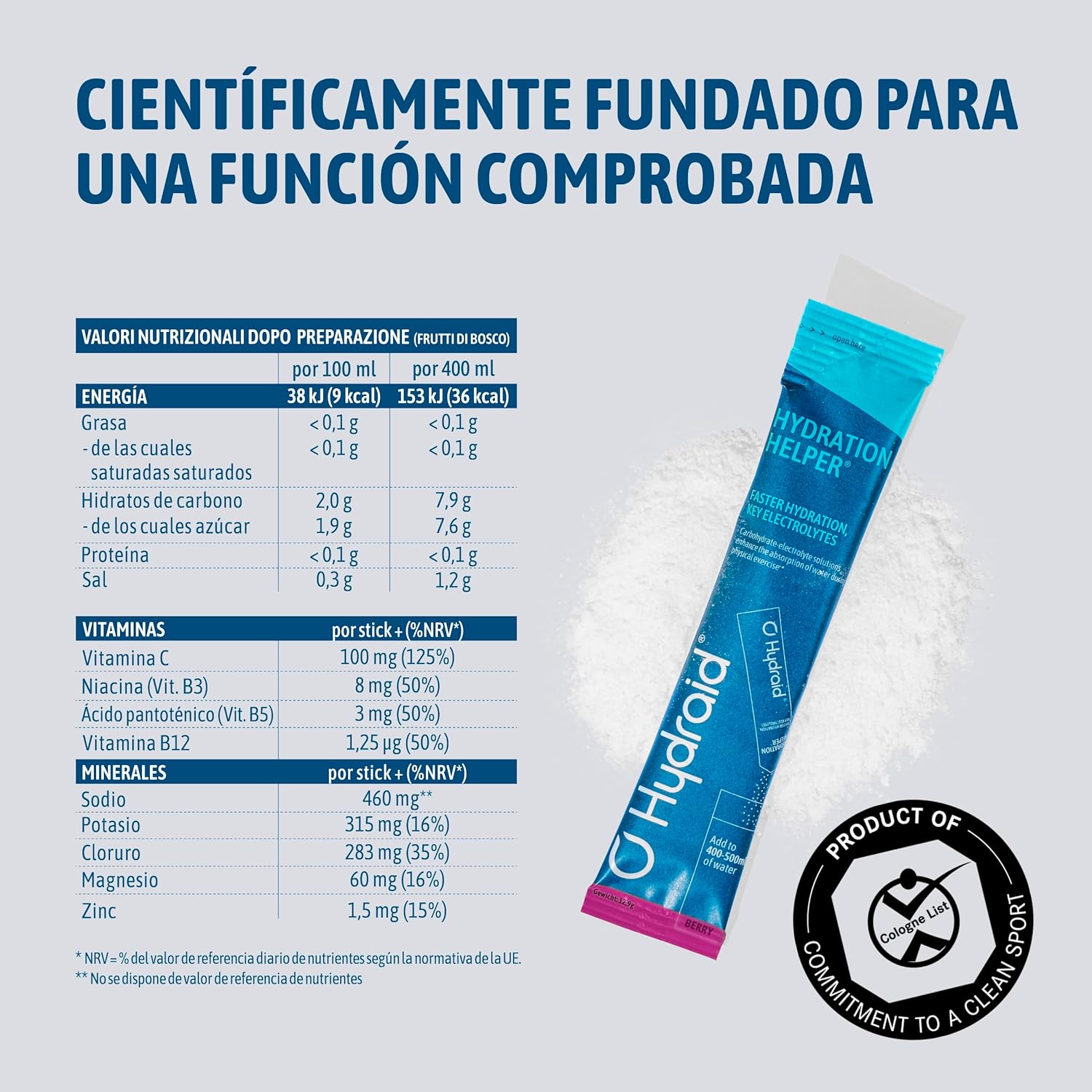 Thumbnail 7 de Hydraid® BERRY Electrolitos en polvo, 25 sobres 💧 Calidad alemana