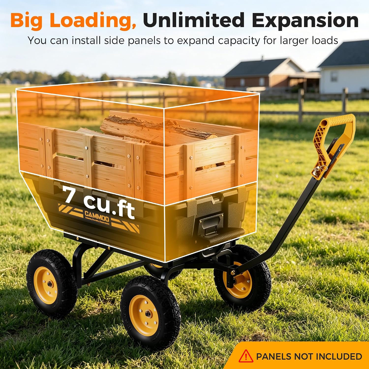 Thumbnail 6 de CAMMOO Garden Cart 13-Inch Tires