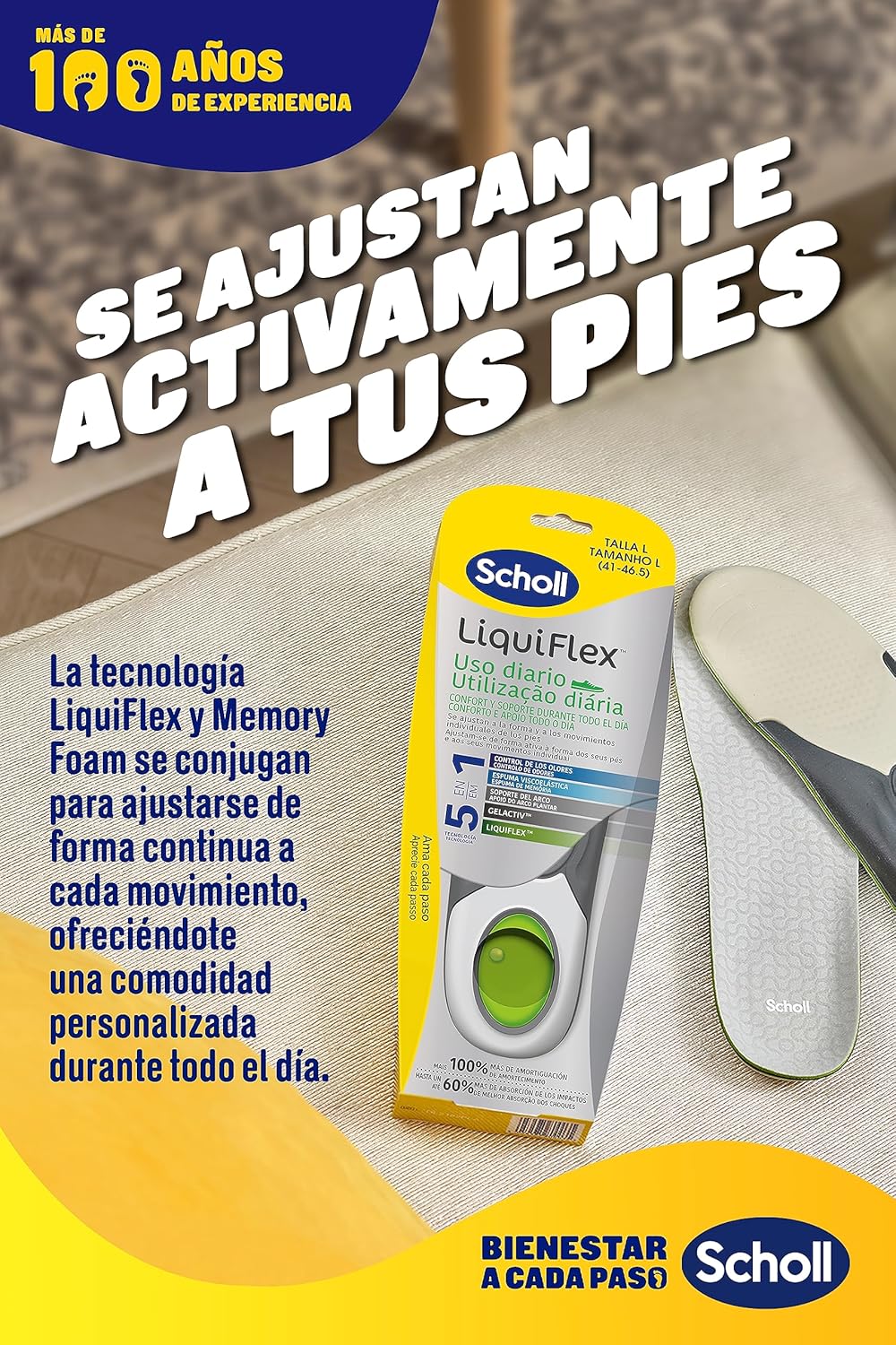 Thumbnail 3 de Scholl LiquiFlex Plantillas Hombre Talla 41-46,5 💪