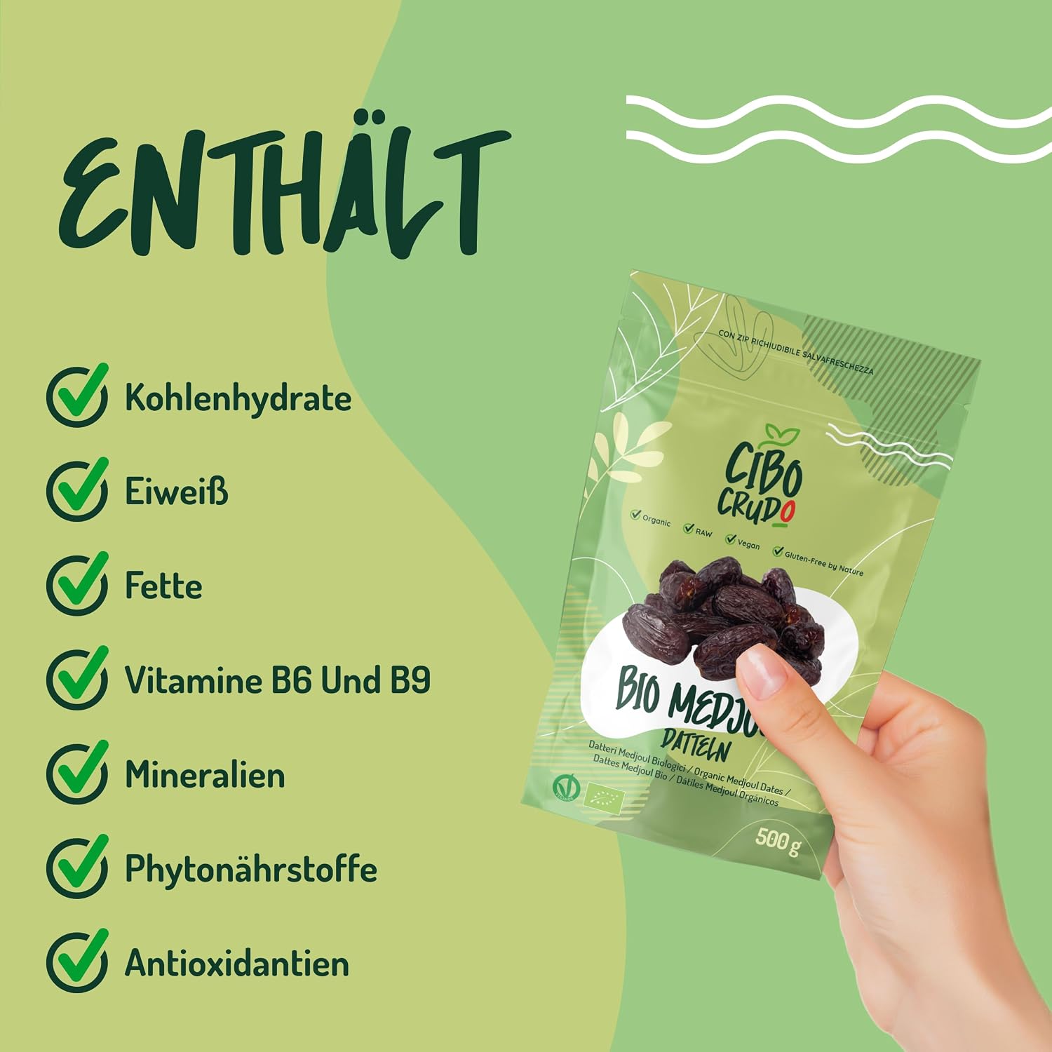 Thumbnail 3 de Medjool Datteln Bio Jumbo 500 g – Premium Qualität, Stein in der Frucht