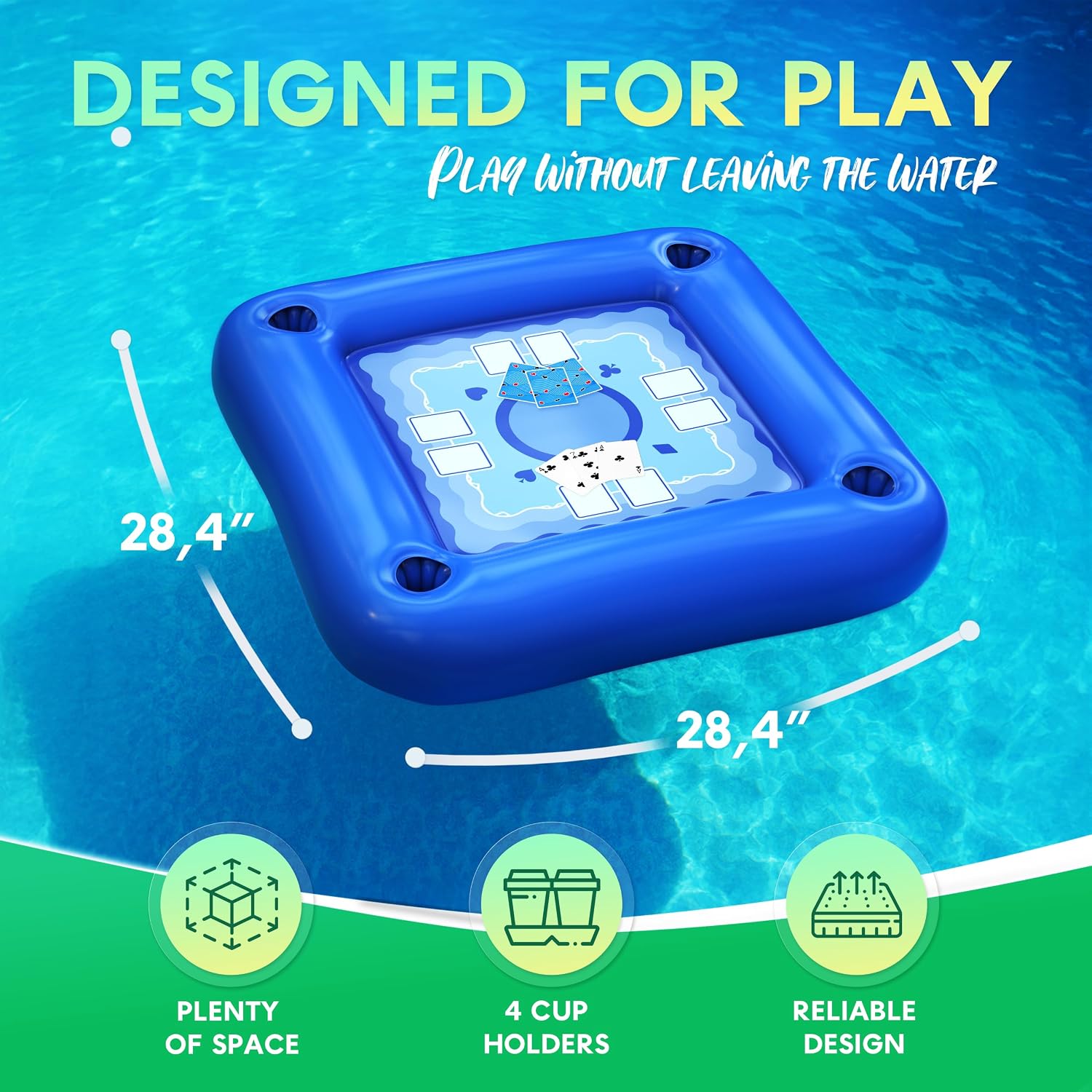 Thumbnail 1 de DIMROM Floating Table for Pool with Cup Holders