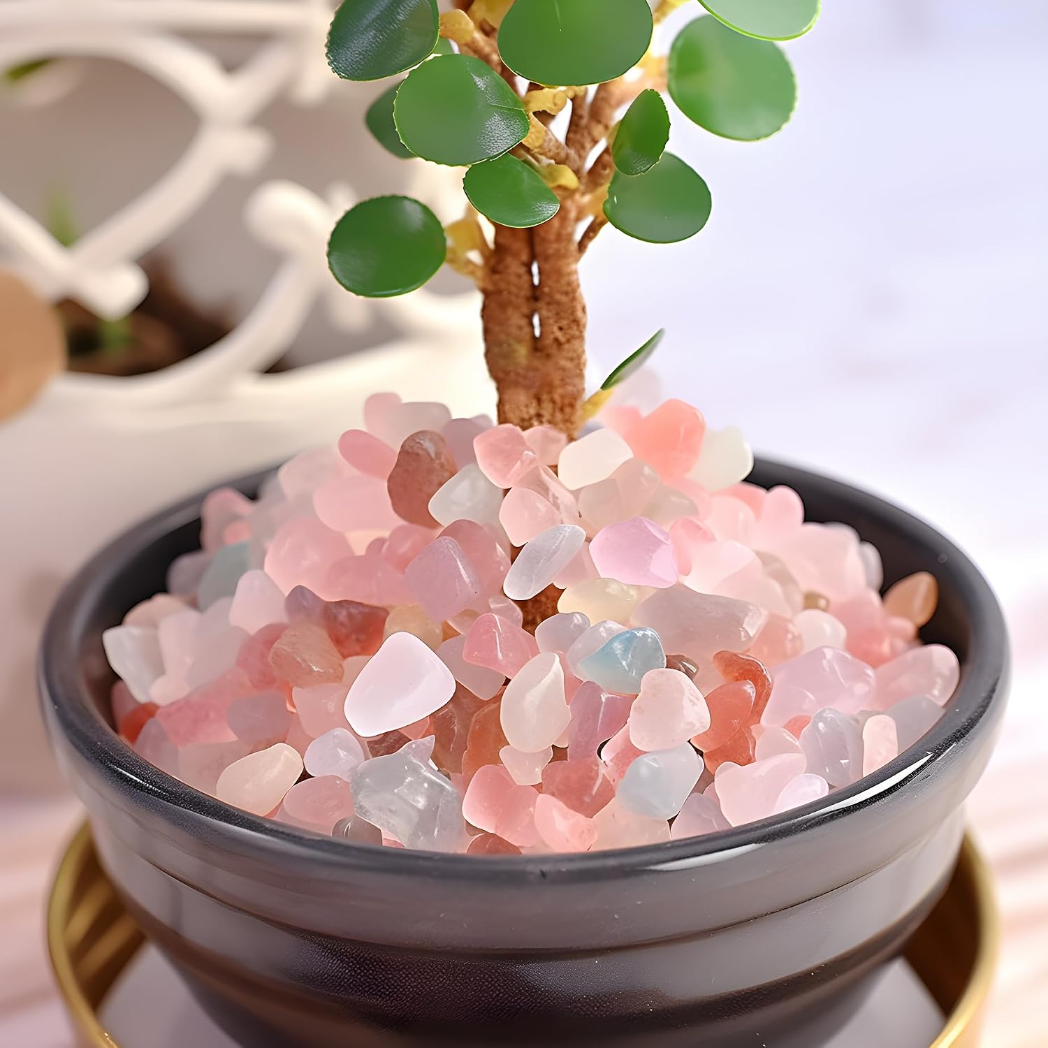 Thumbnail 6 de SigMntun Polished Rose Quartz Chips, 200 Pieces, 7 mm
