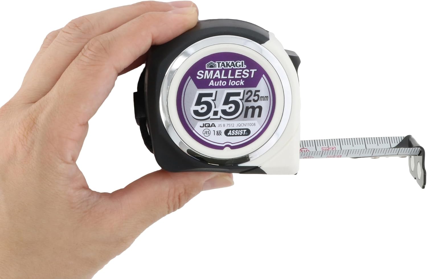 Detalle de TAKAGI 超極小 オートロックコンベックス 25mm×5.5m マグネット爪・両面目盛