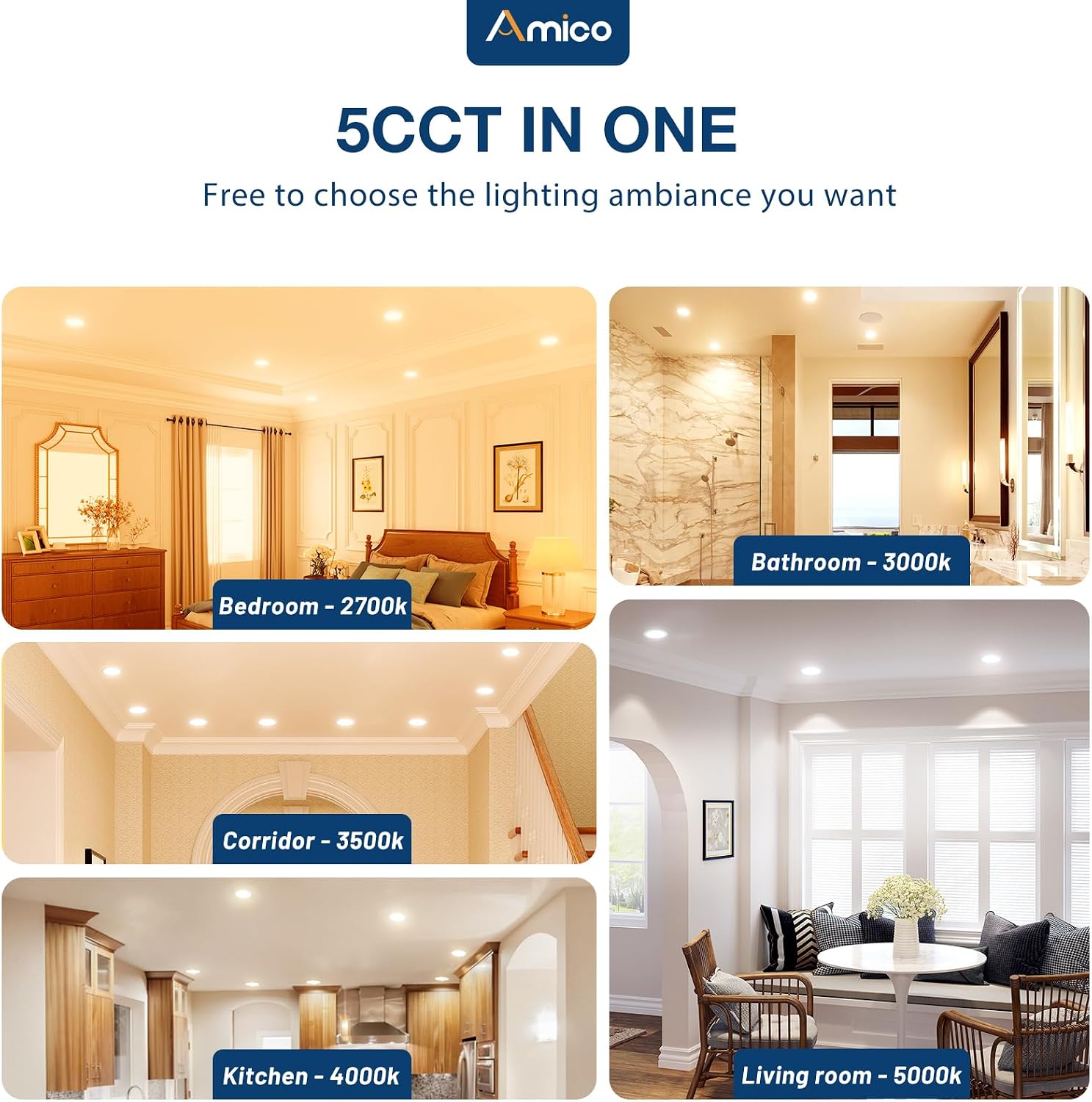 Thumbnail 1 de Amico 3-Inch LED Recessed Lights