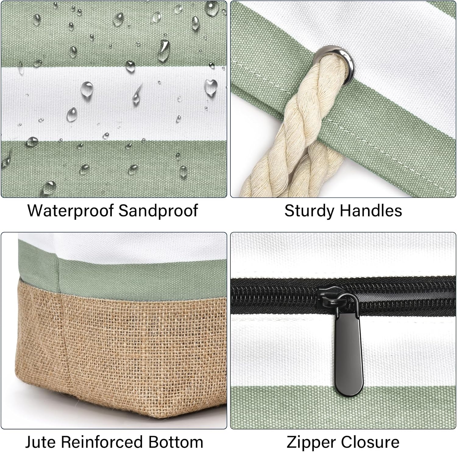 Thumbnail 4 de oscaurt Strandtasche XXL Shopper: Wasserdichte Badetasche mit Reißverschluss, faltbar und vielseitig einsetzbar