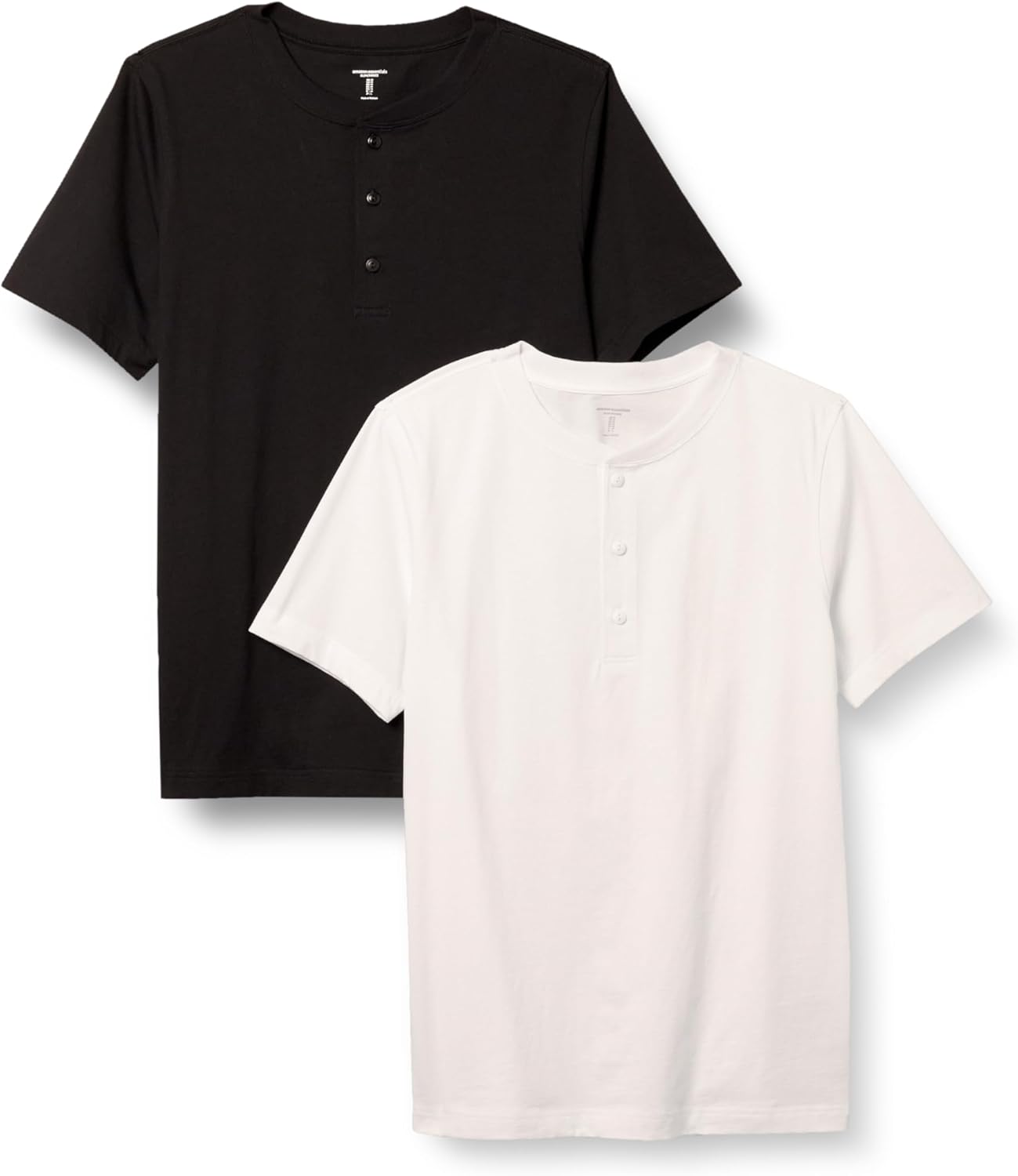 Detalle de Amazon Essentials Slim-Fit Henley Tee Pack of 2