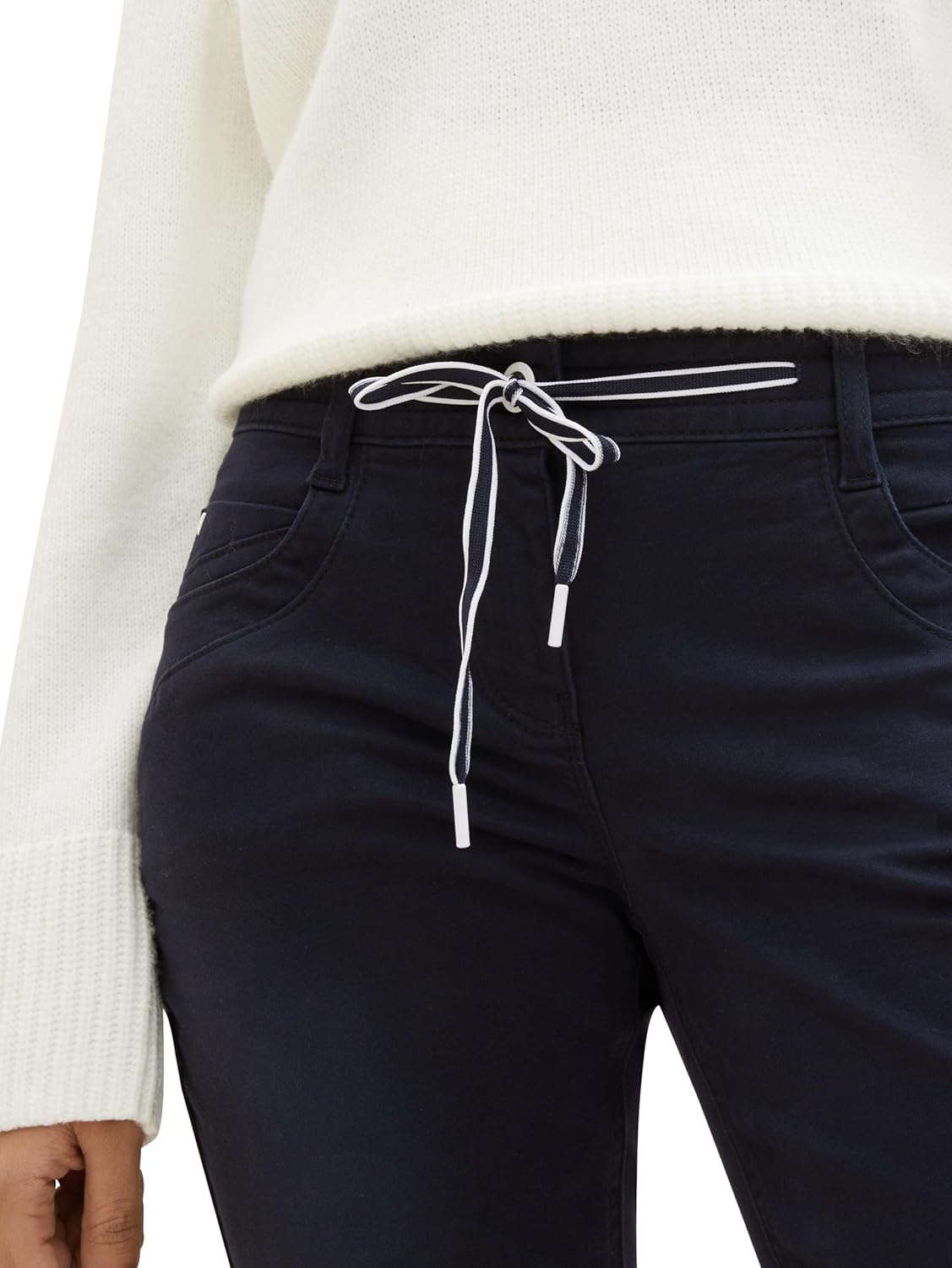 Thumbnail 5 de TOM TAILOR Damen Tapered Relaxed Hose mit Kordelzug (Five-Pocket-Style)