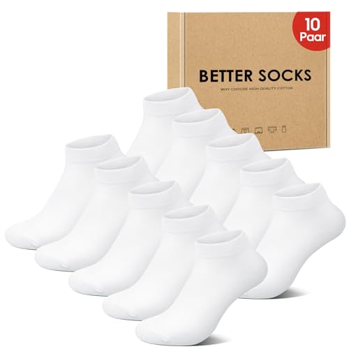 Detalle de IceReco 10 Paia Calzini Bianchi Uomo/Cotone - Calze Sneaker Corti