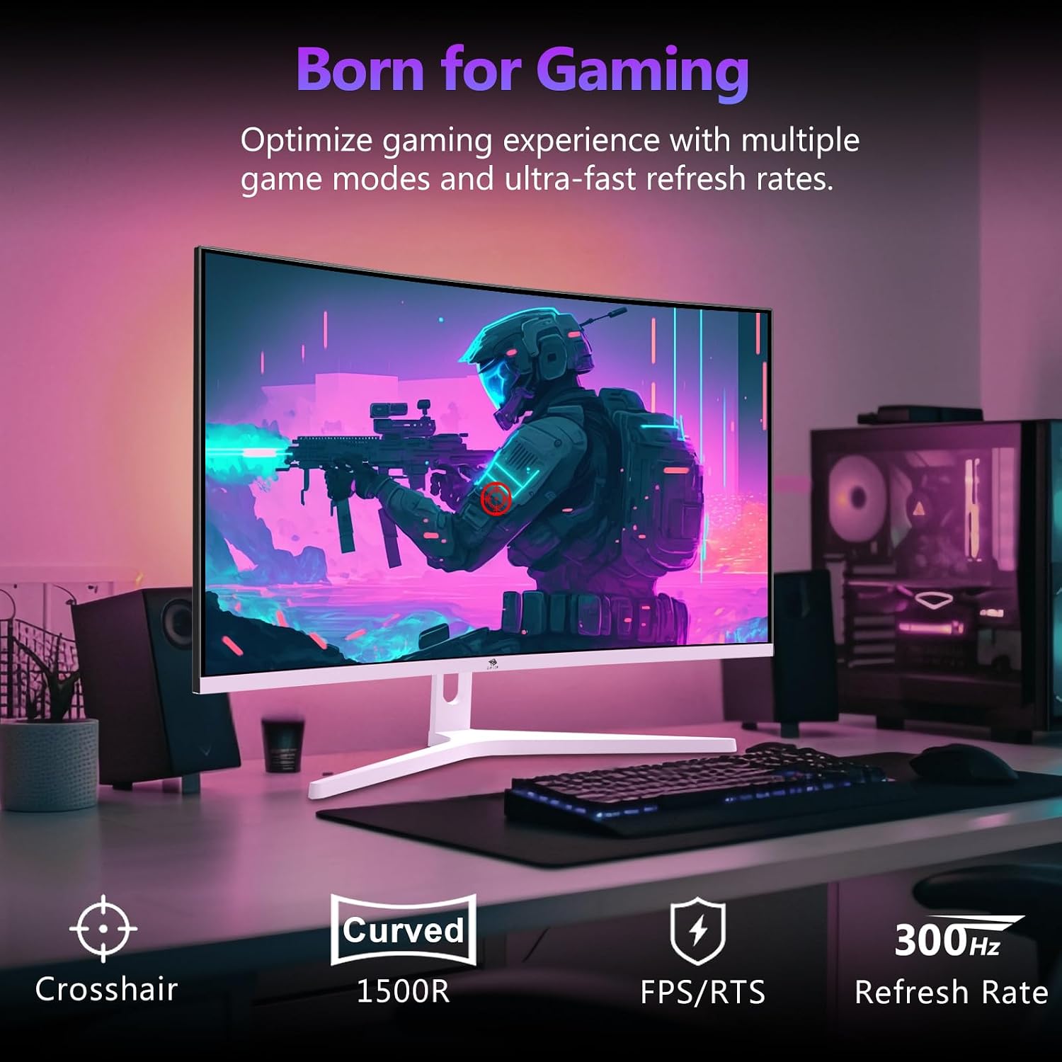 Thumbnail 1 de Z-Edge 27 Zoll Curved Gaming Monitor – 300 Hz DP / 240 Hz HDMI, 1 ms MPRT, VA 1080p