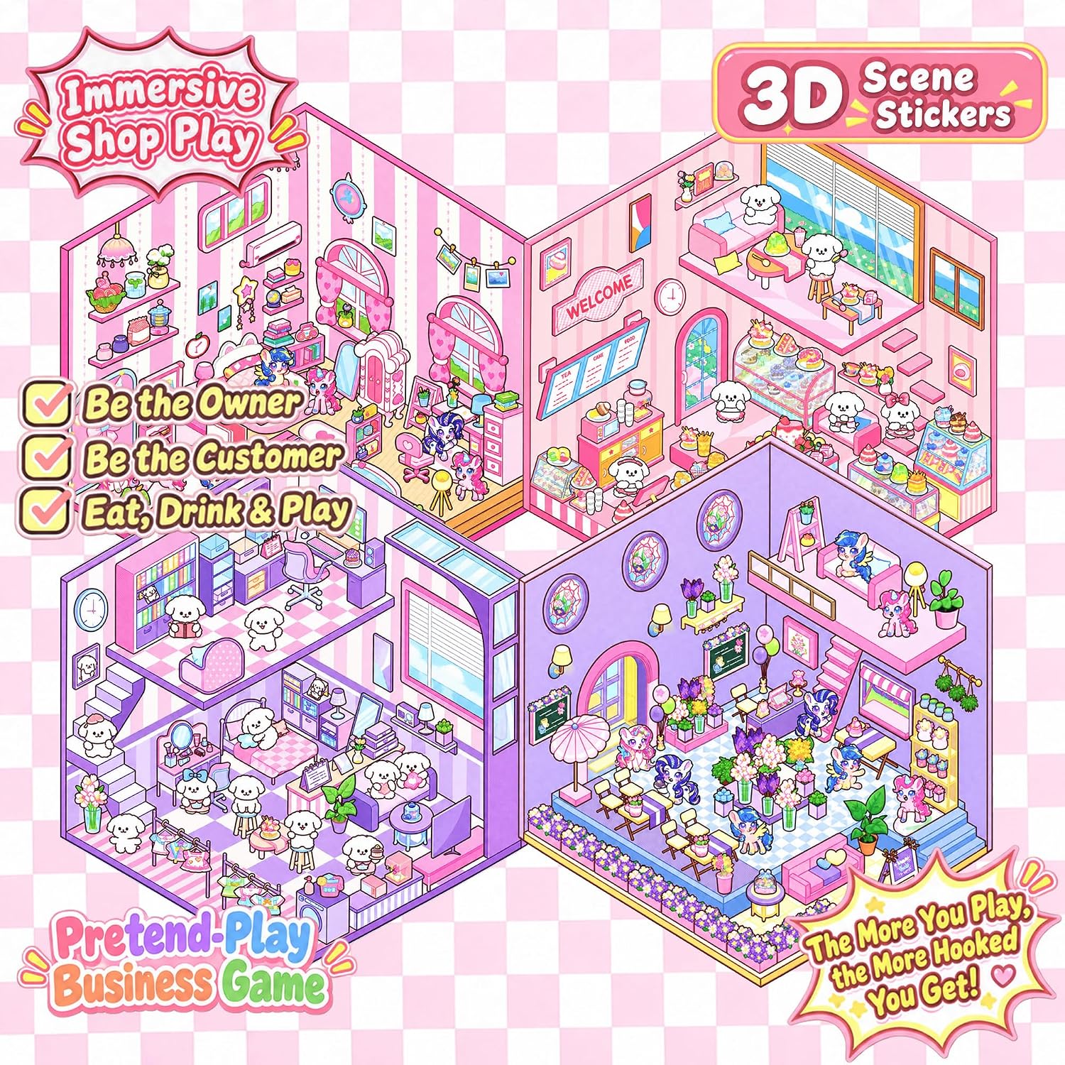 Thumbnail 4 de Scene Sticker Book 20 3D Sticker Sets for Kids 🎨