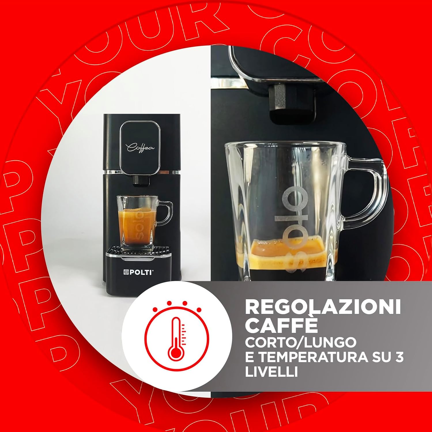 Thumbnail 4 de Polti Coffea S15B macchina per caffè espresso 0,85 L