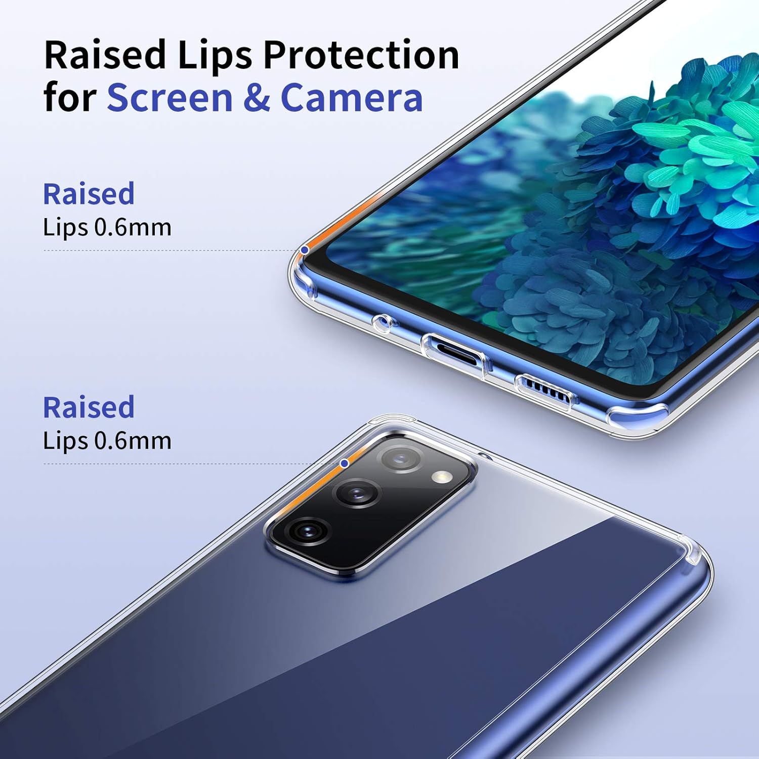 Thumbnail 2 de UNBREAKcable Clear Shockproof Case for Samsung Galaxy S20 FE 5G (Anti-Yellow, Anti-Scratch)