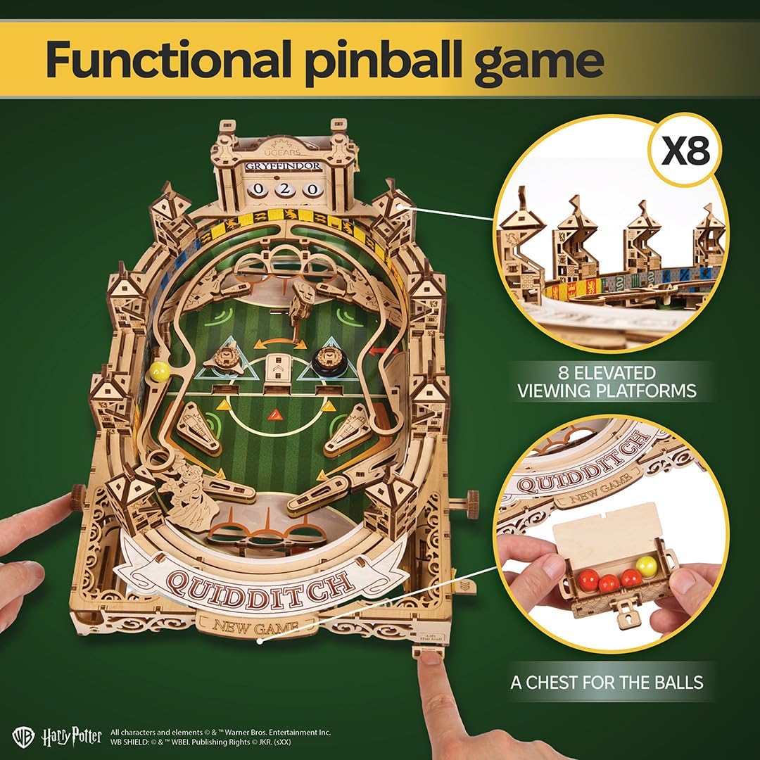 Thumbnail 2 de UGEARS 3D Puzzle Harry Potter Quidditch Flipper – Maquette en Bois à Construire