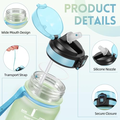 Thumbnail 1 de Baramumu Botella agua 1 L con pajita y marcador 🚰