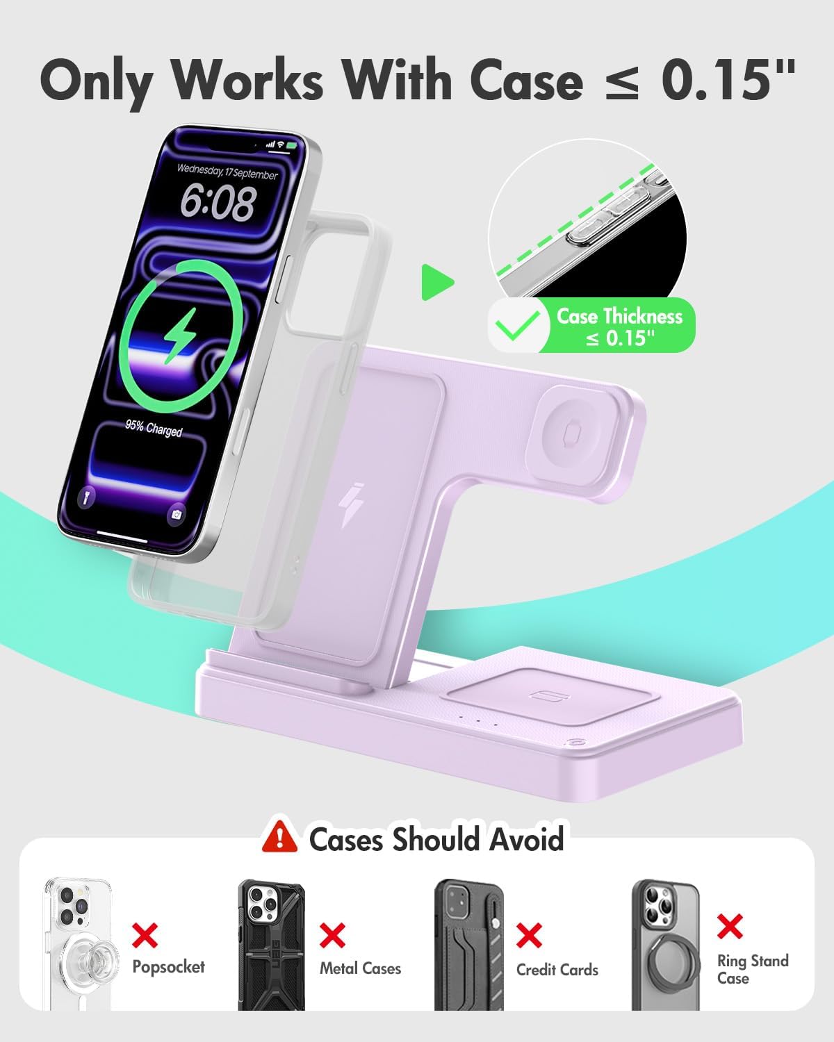 Detalle de GETPALS 3-in-1 Wireless Charger