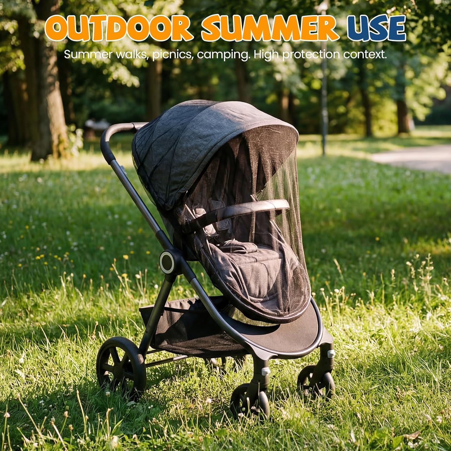 Thumbnail 6 de Orzbow 2 Pcs Mosquito Net for Pram – Universal Fit with Elastic Edge, Durable Tear-Resistant Polyester