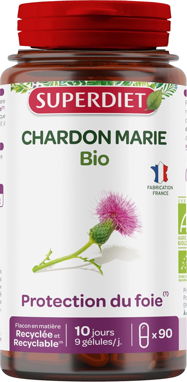 Detalle de SUPERDIET CHARDON MARIE BIO 90 gĂ©lules đ