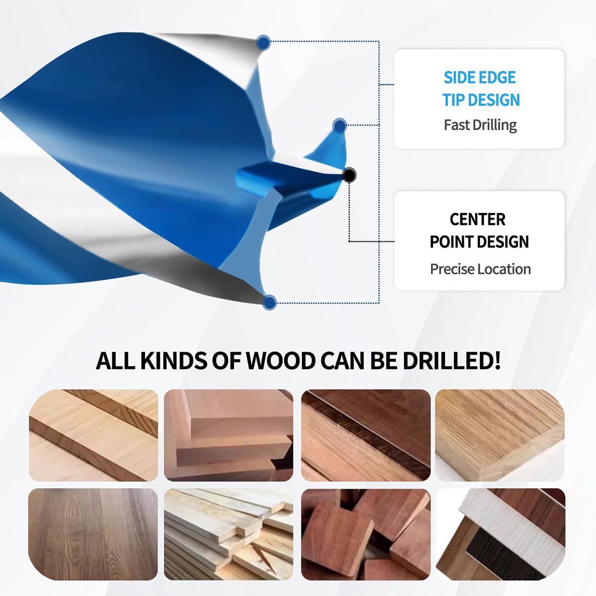 Thumbnail 4 de Teronbeta Wood Drill Bit 28mm x 230mm – 1/4 Hex Shank Brad Point Auger for Wood
