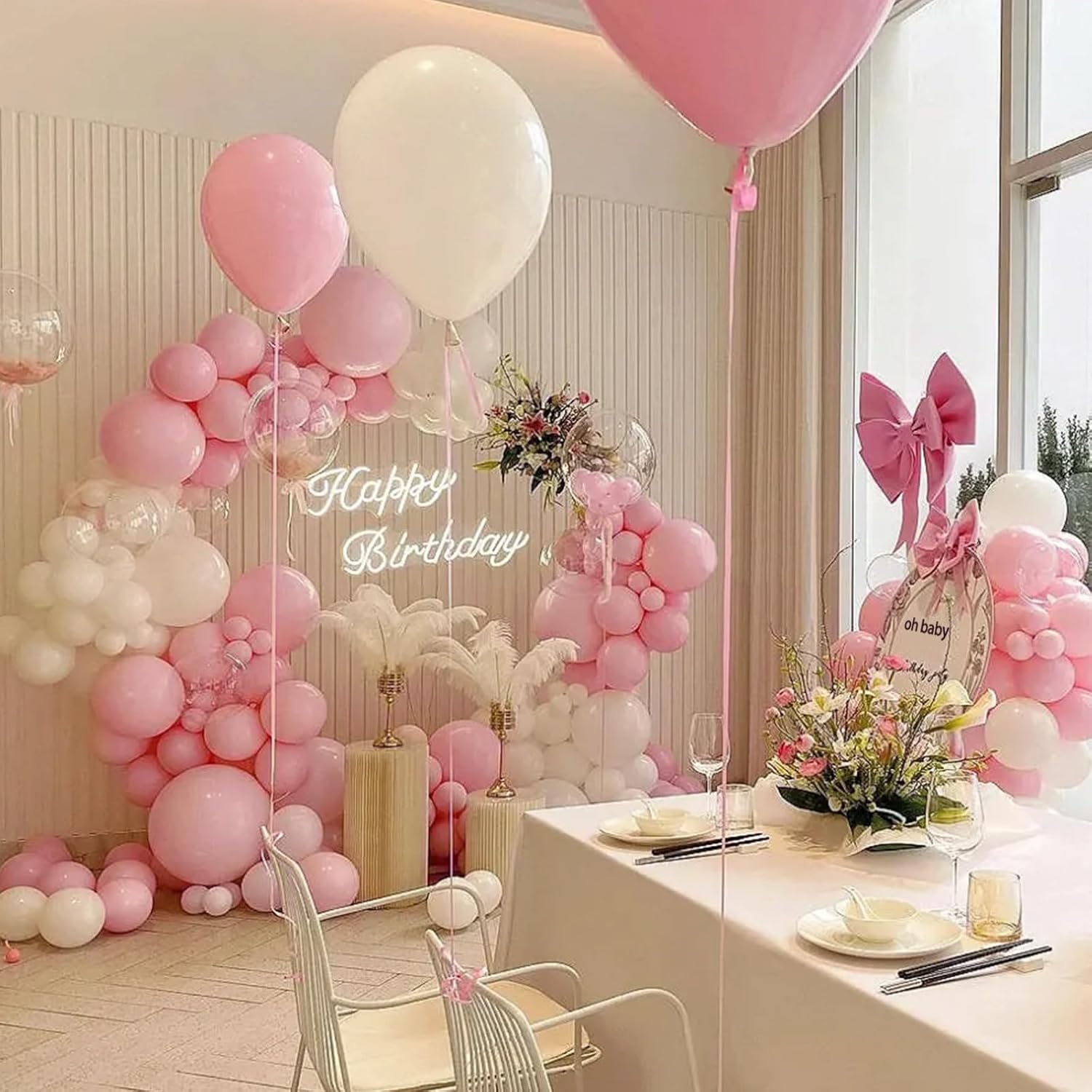 Thumbnail 6 de Pastel Pink Balloons Arch Kit 102 pcs balloons 🎈