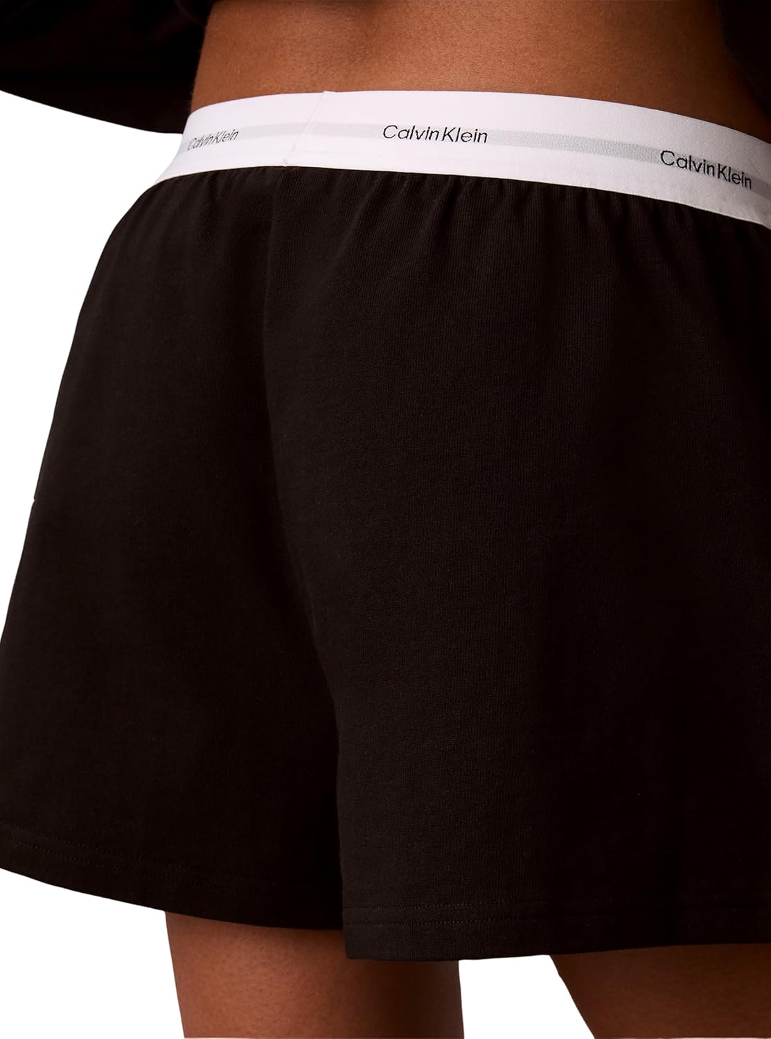 Detalle de Short d’intérieur femme Calvin Klein en jersey logo avec ceinture emblématique