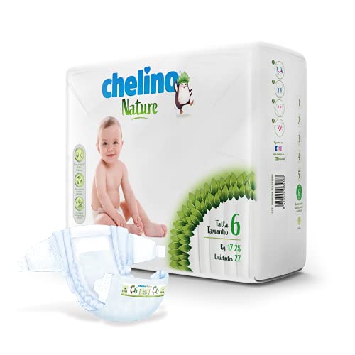 Detalle 2 de Chelino Nature Pañal Infantil Talla 6 (17-28 kg) – 162 Pañales