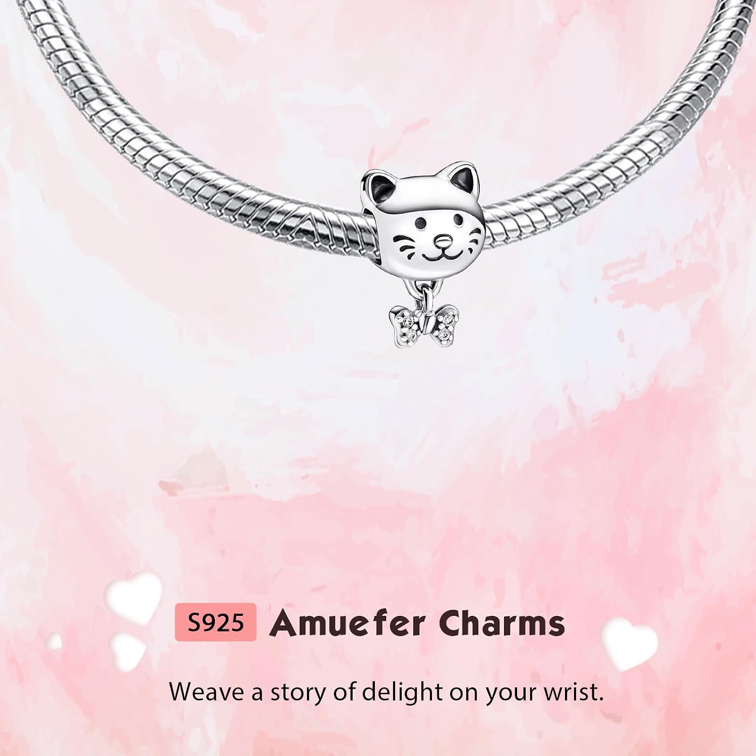 Detalle 2 de Amuefer 925 Silber Charms Armband 4,8 mm