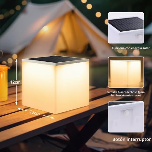 Detalle de Joomer Luces Solares LED Exterior Jardín (2 Piezas) – Aplique de Pared con 3 Modos y IP34 para Exterior