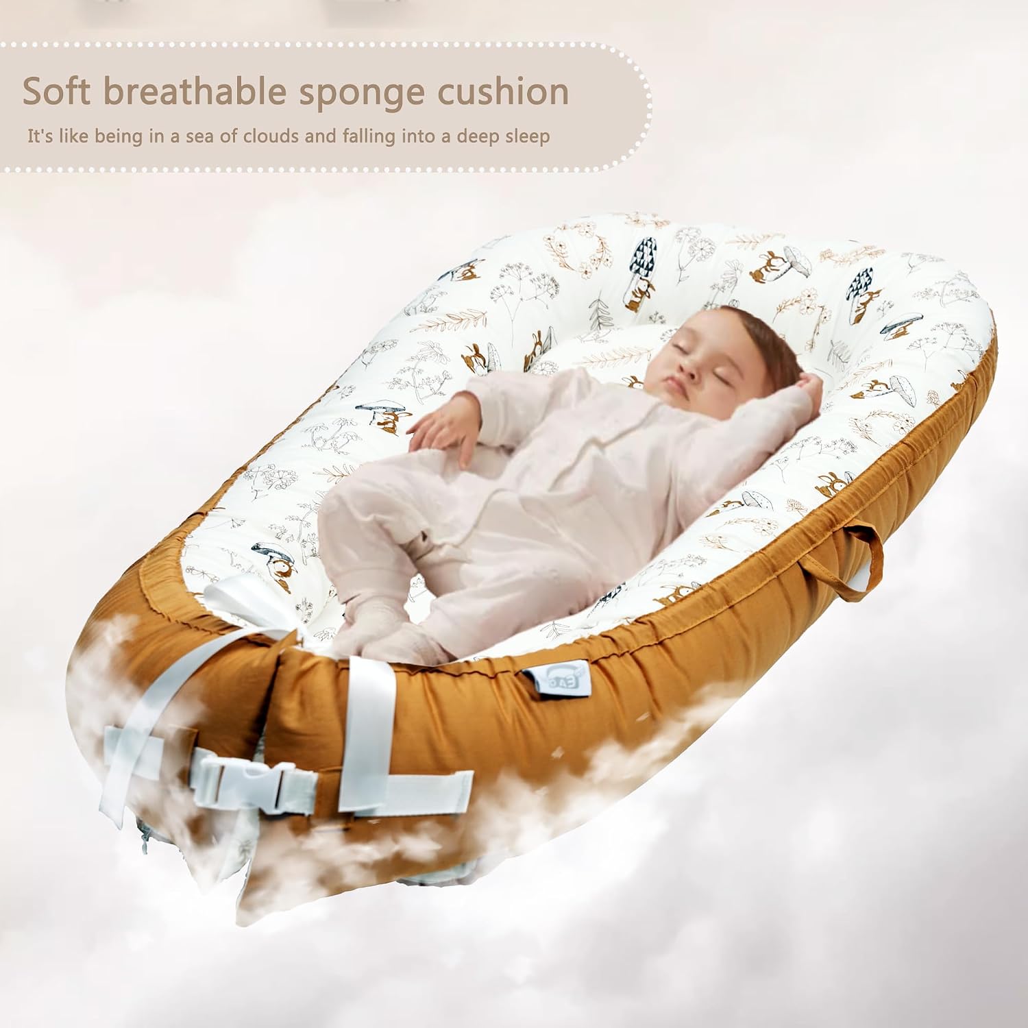 Detalle 2 de EAQ Baby Lounger Baby Nest 36×26×10cm 💤