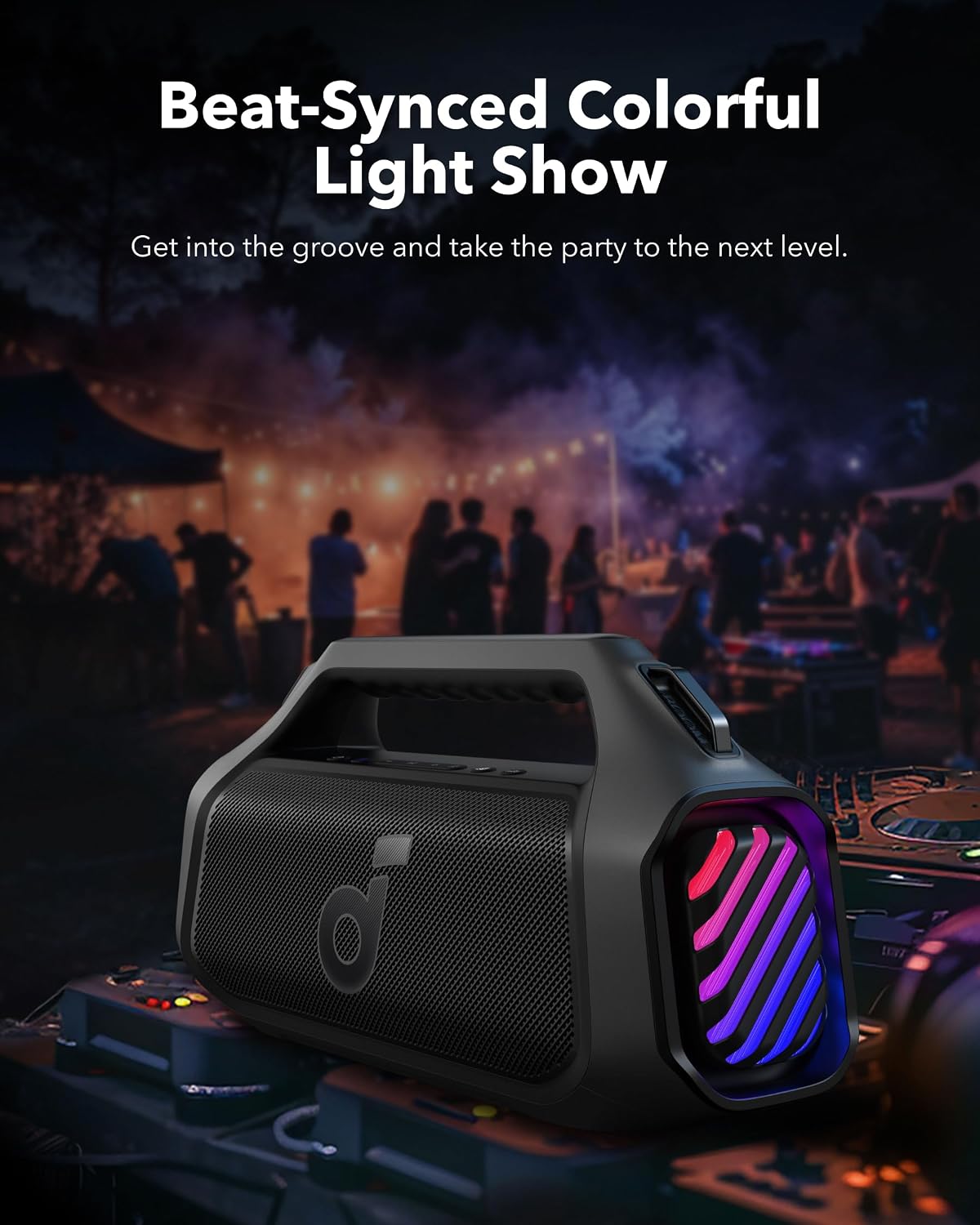 Detalle 2 de Soundcore A3134 Boom 2 Plus Portable Bluetooth Speaker, 140W, IPX7