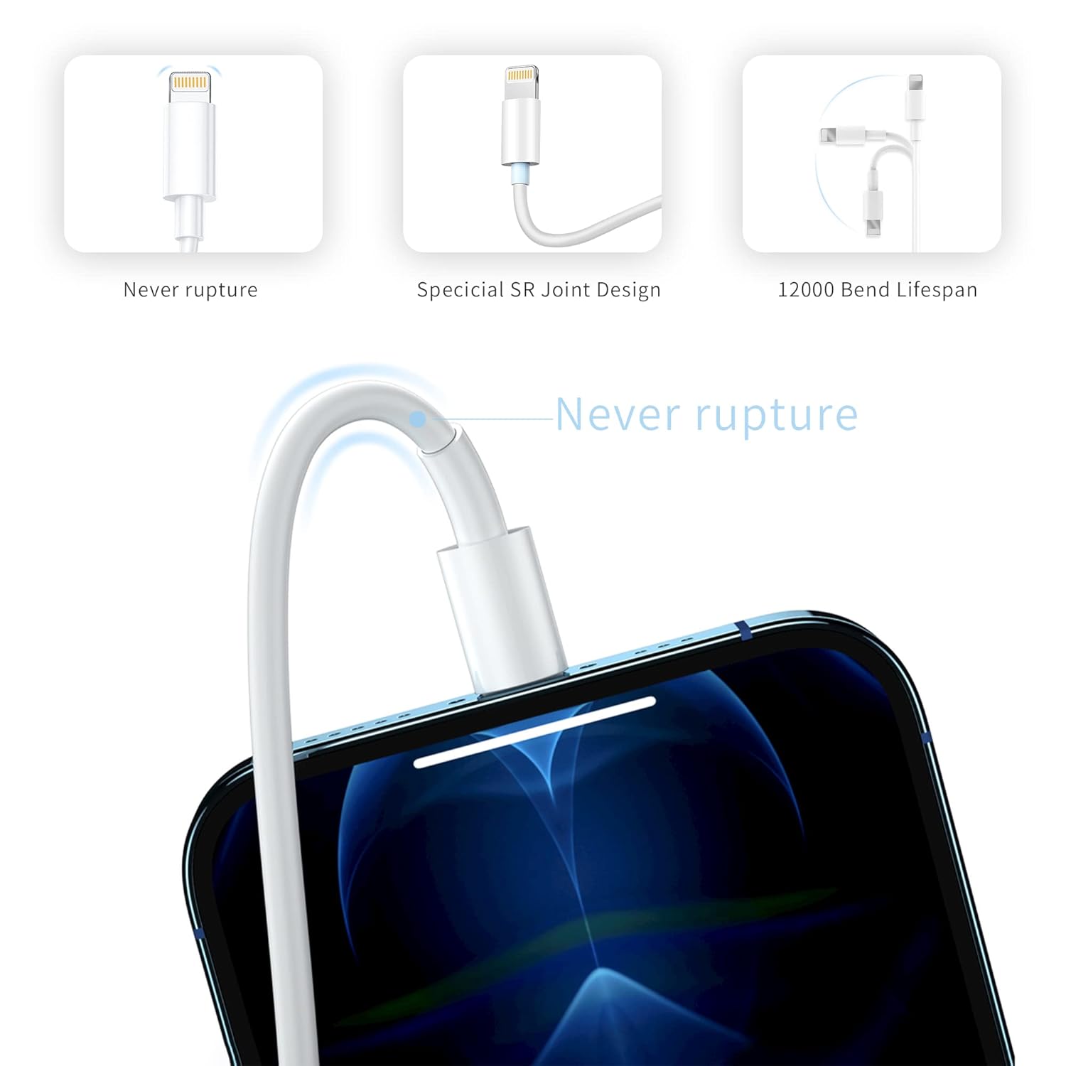 Detalle 2 de Nebite USB-C to Lightning Cable 3-Foot