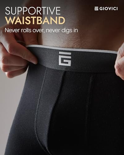 Thumbnail 6 de Giovici Men's Bamboo Anti-Chafing Boxers (XXL, Black Fly) 3 Pack