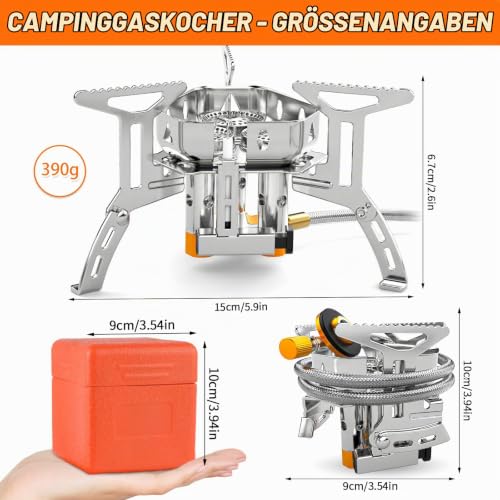 Thumbnail 1 de Awroutdoor Gas Campingkocher 5800W – kompakt, zuverlässig, piezozündung